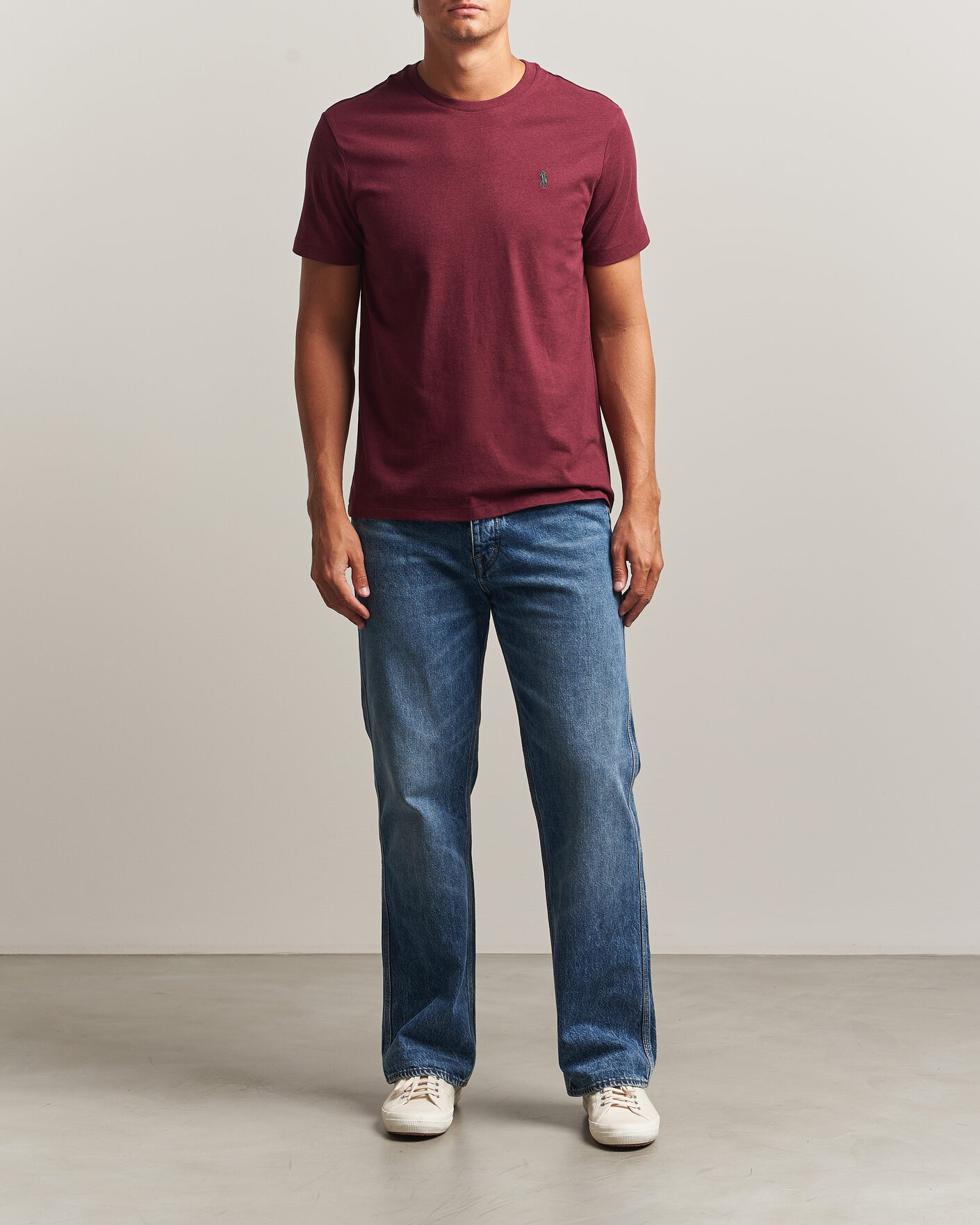 Mies | T-paidat | Polo Ralph Lauren | Custom Slim Fit T-shirt Spring Wine Heather