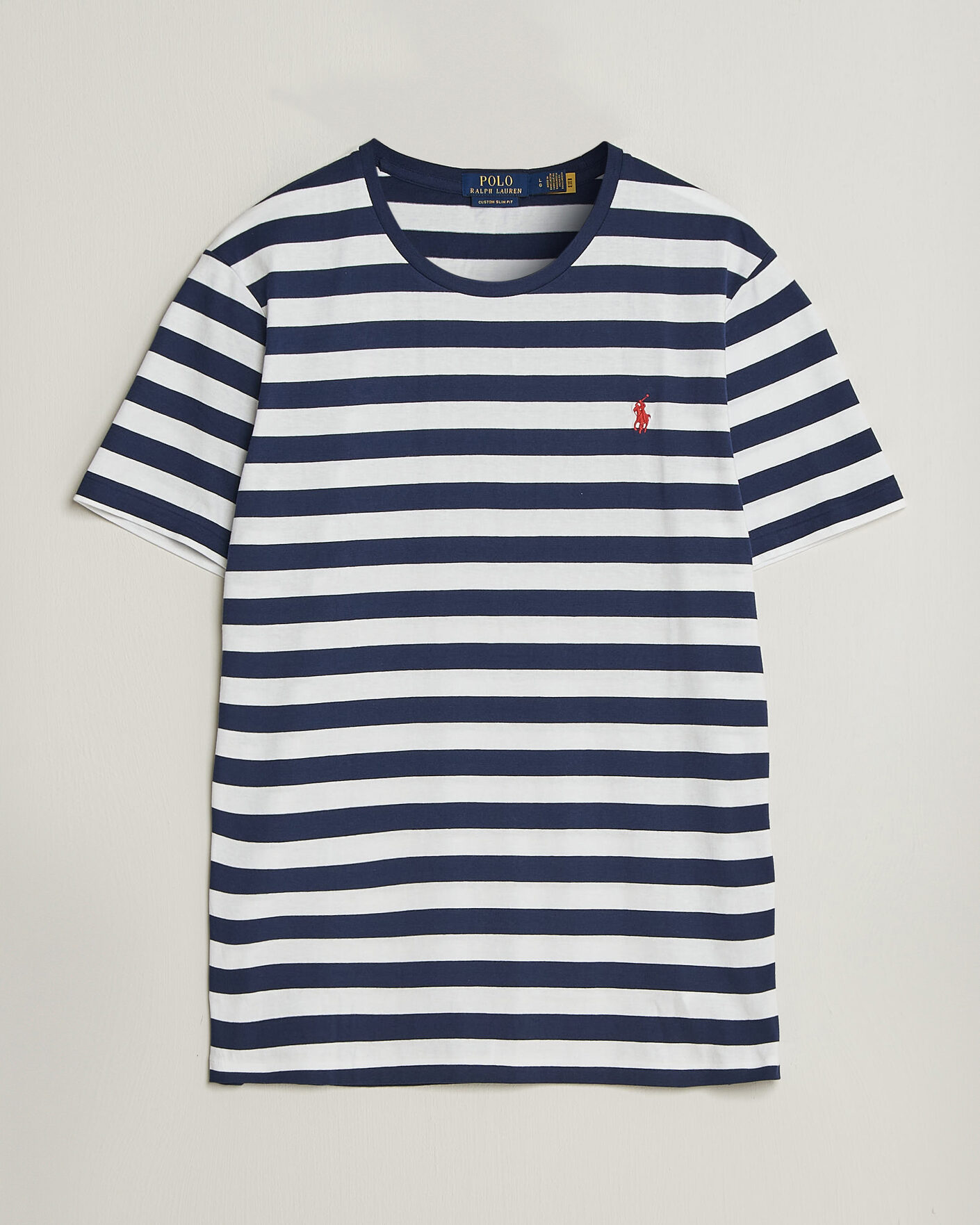 Mies | T-paidat | Polo Ralph Lauren | Custom Slim Fit Striped T-Shirt Newport Navy
