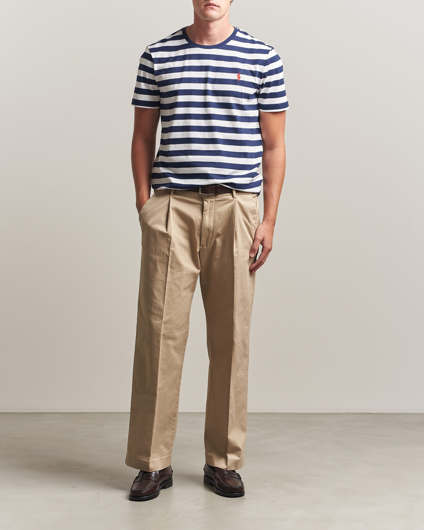 Mies | T-paidat | Polo Ralph Lauren | Custom Slim Fit Striped T-Shirt Newport Navy