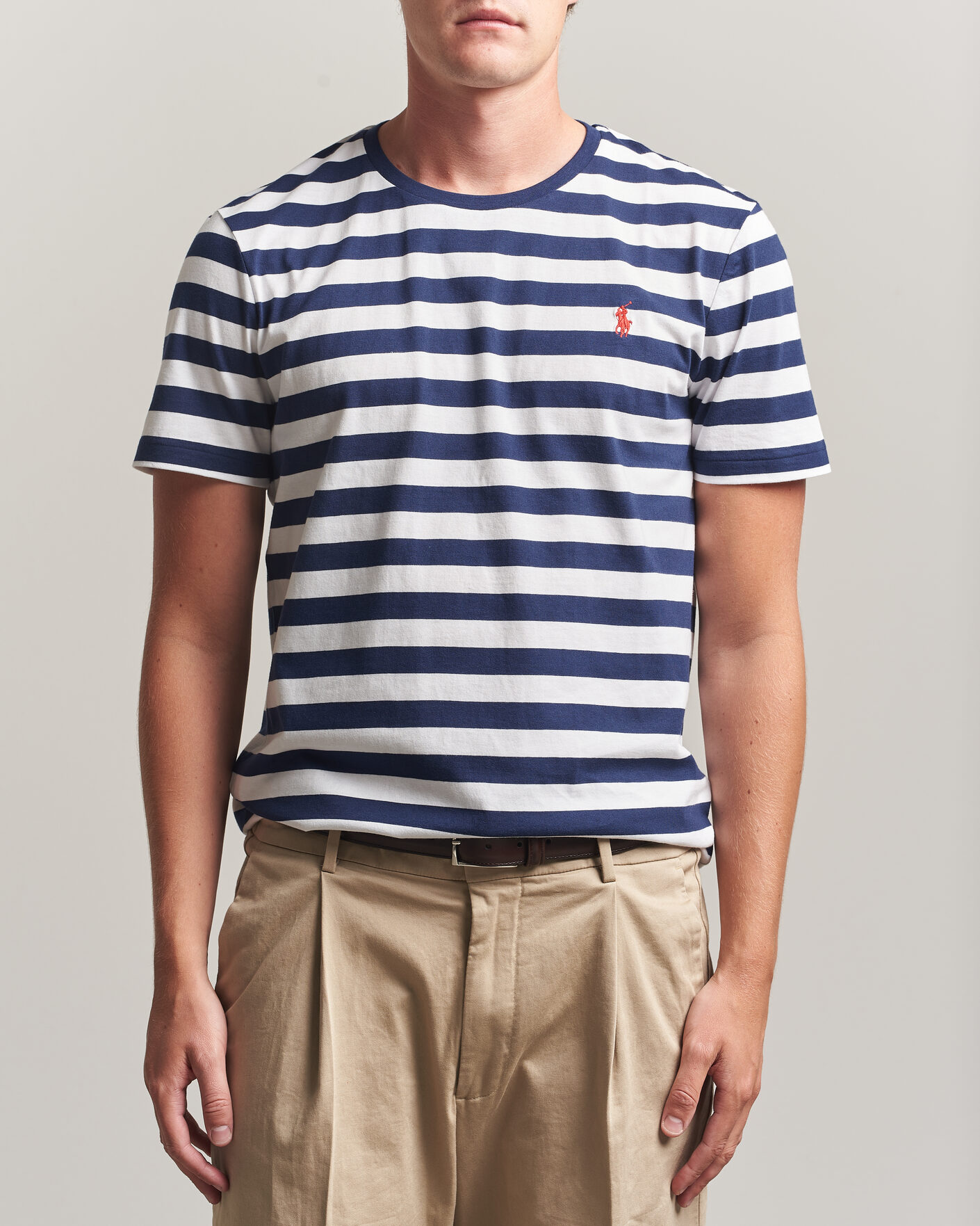 Mies | T-paidat | Polo Ralph Lauren | Custom Slim Fit Striped T-Shirt Newport Navy
