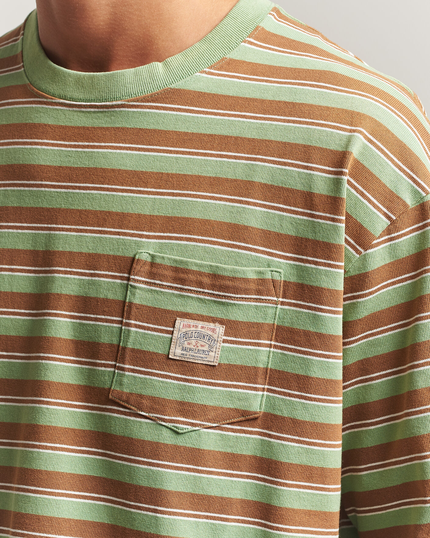 Mies | T-paidat | Polo Ralph Lauren | Relaxed Fit Striped T-Shirt Outback Green