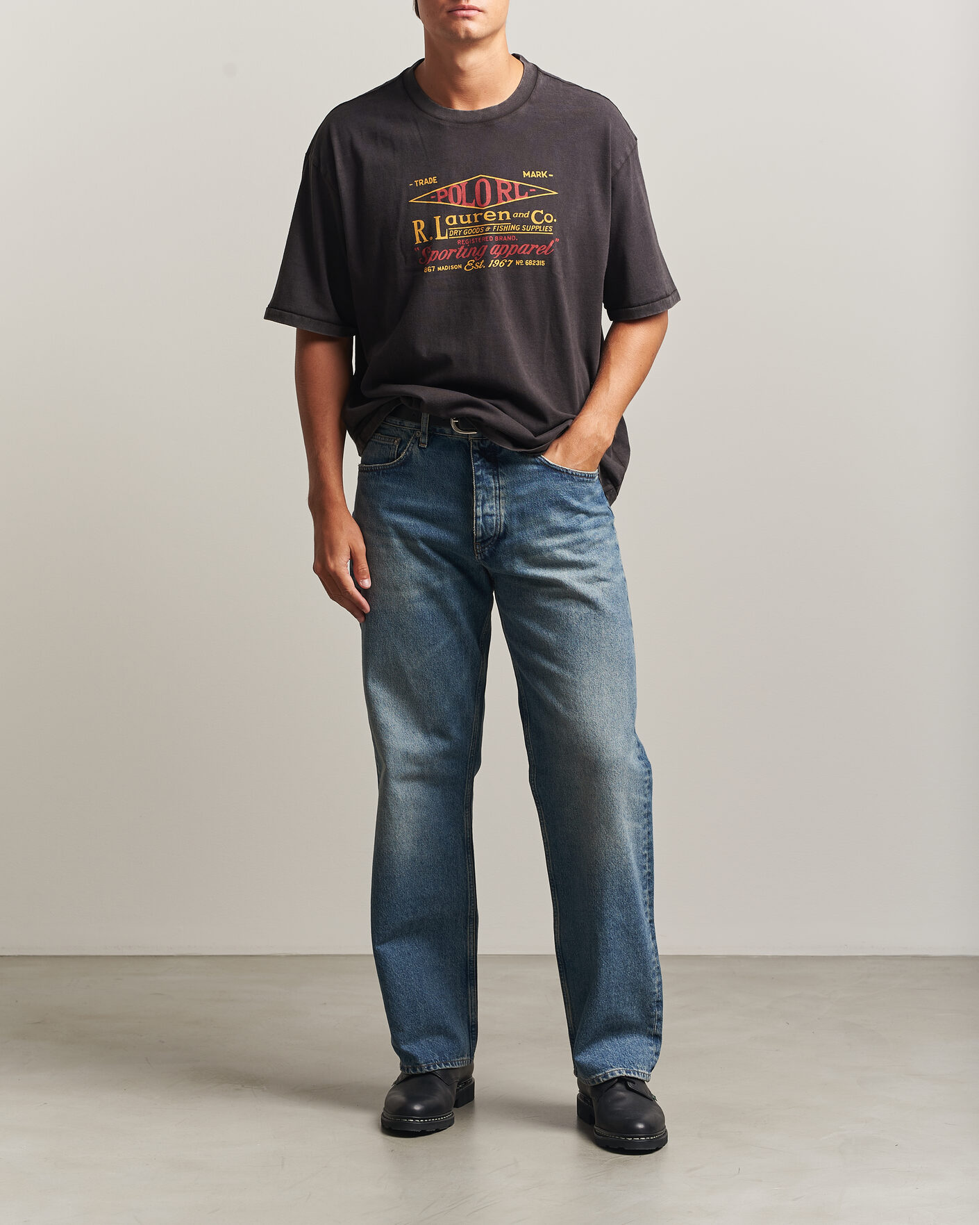 Mies | T-paidat | Polo Ralph Lauren | Relaxed Fit Print T-Shirt Polo Black