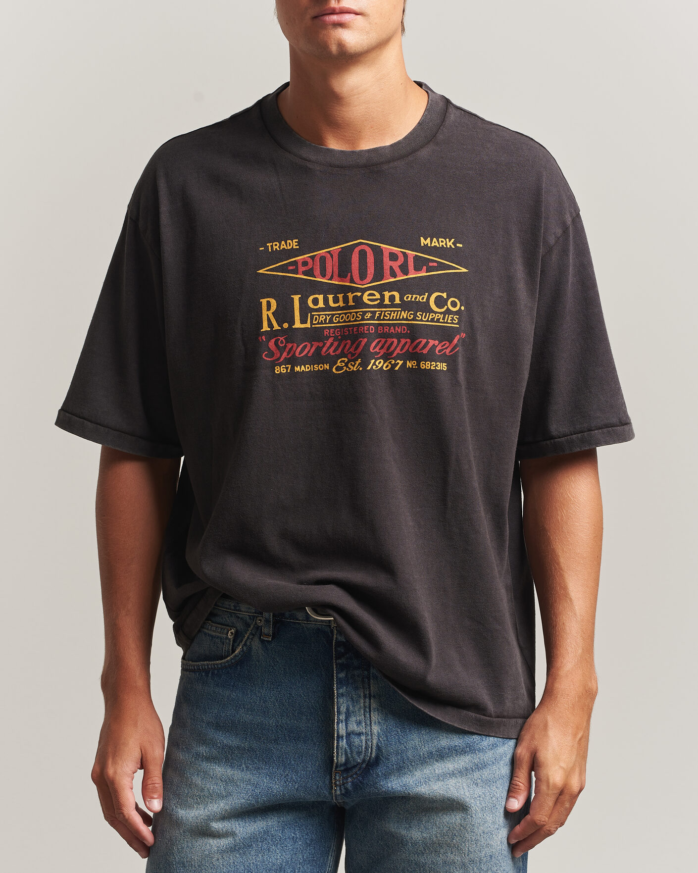 Mies | T-paidat | Polo Ralph Lauren | Relaxed Fit Print T-Shirt Polo Black