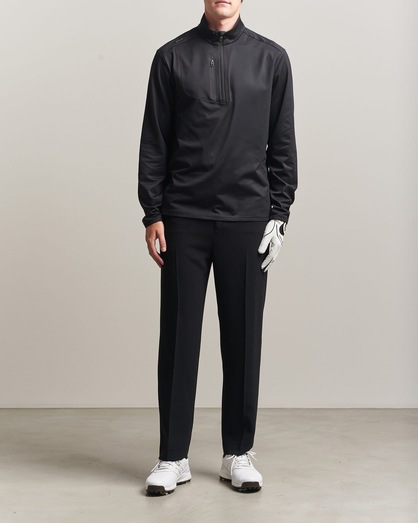 Mies | Golfvaatteet | Polo Ralph Lauren | Luxury Jersey Half Zip Polo Black