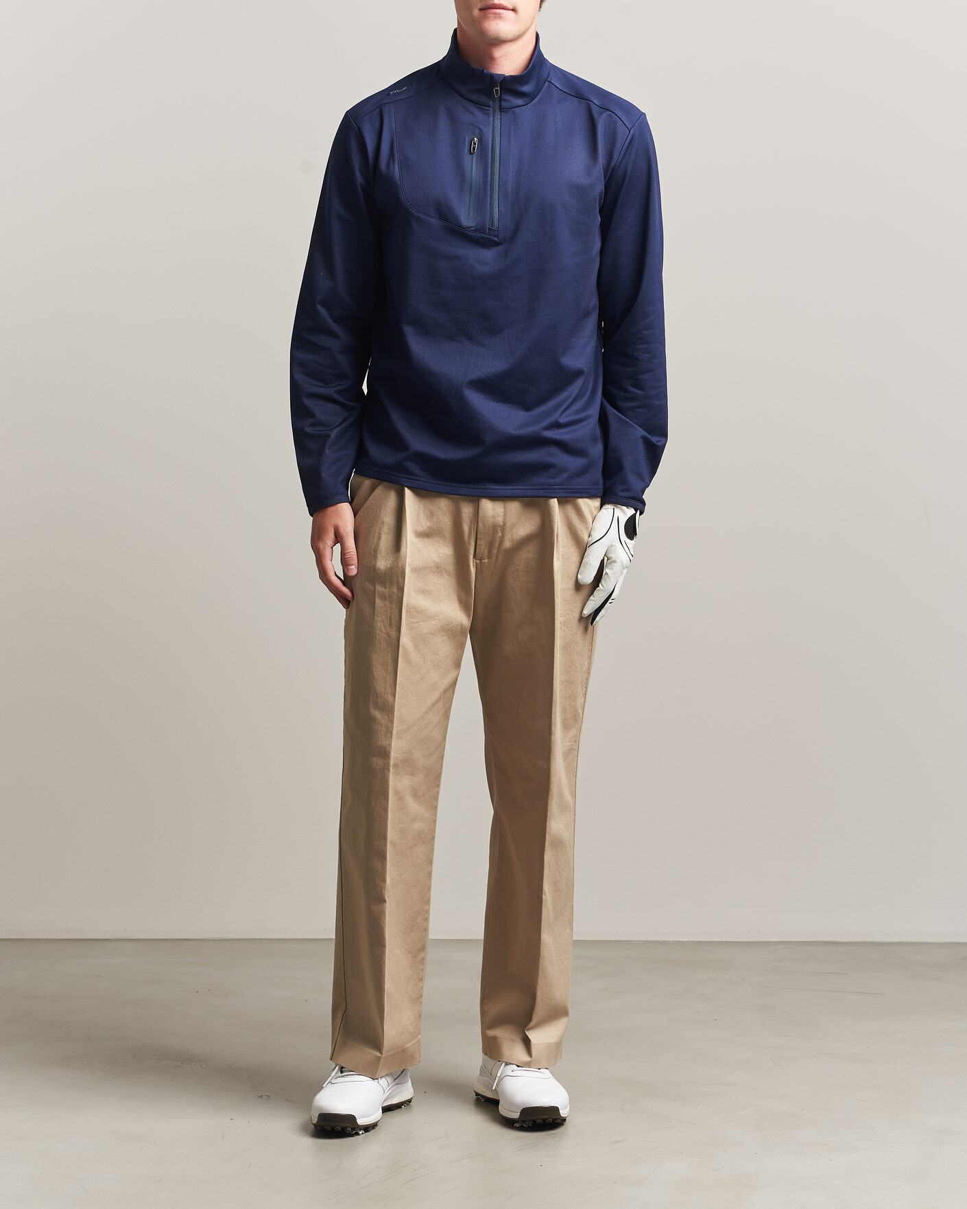 Mies | Golfvaatteet | Polo Ralph Lauren | Luxury Jersey Half Zip Refined Navy