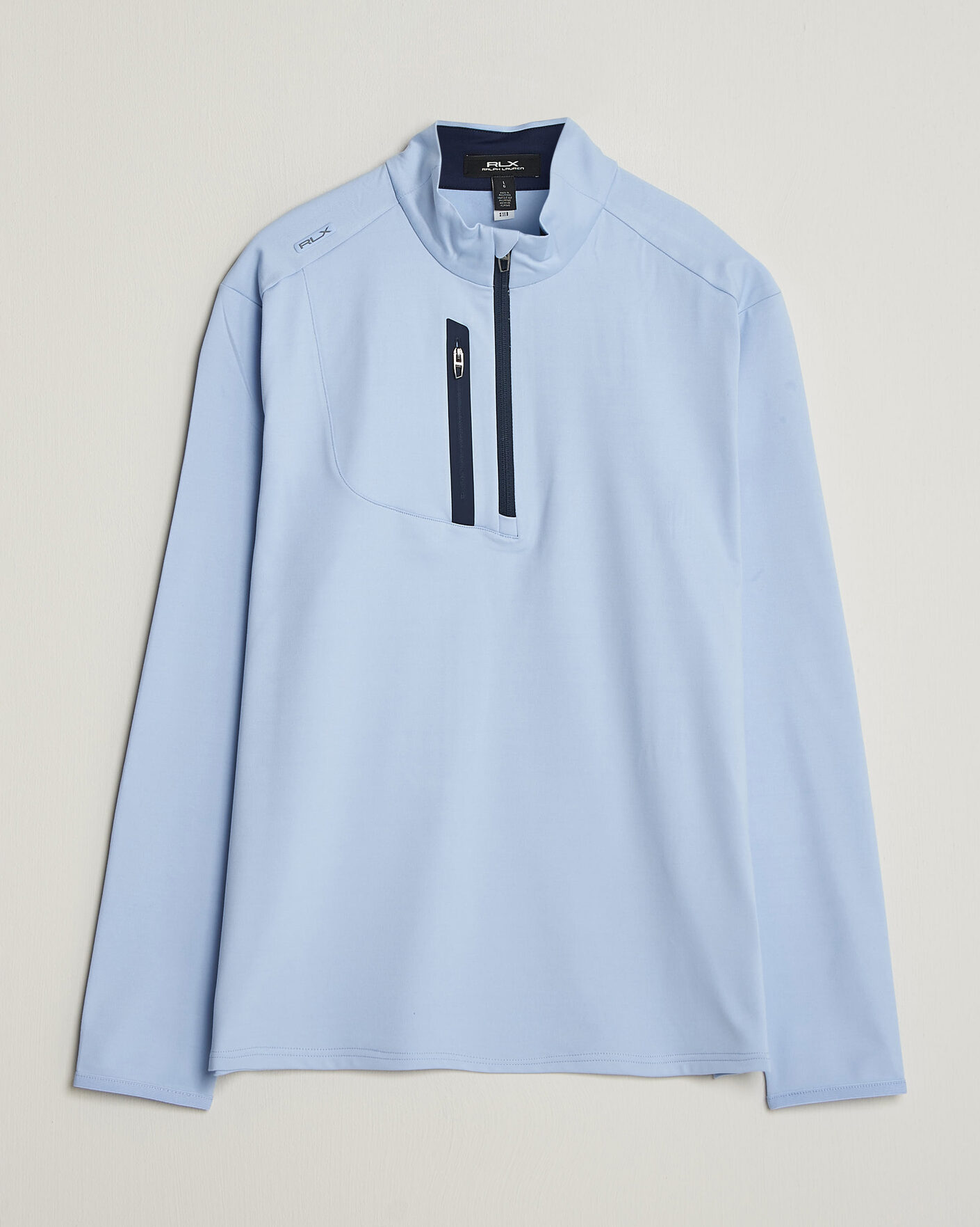 Mies | Golfvaatteet | Polo Ralph Lauren | Luxury Jersey Half Zip Pebble Blue