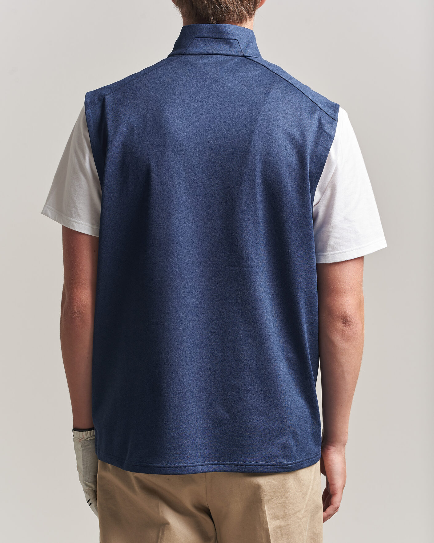 Mies | Golfvaatteet | RLX Ralph Lauren | Luxury Jersey Vest Half Zip Spring Navy Heather