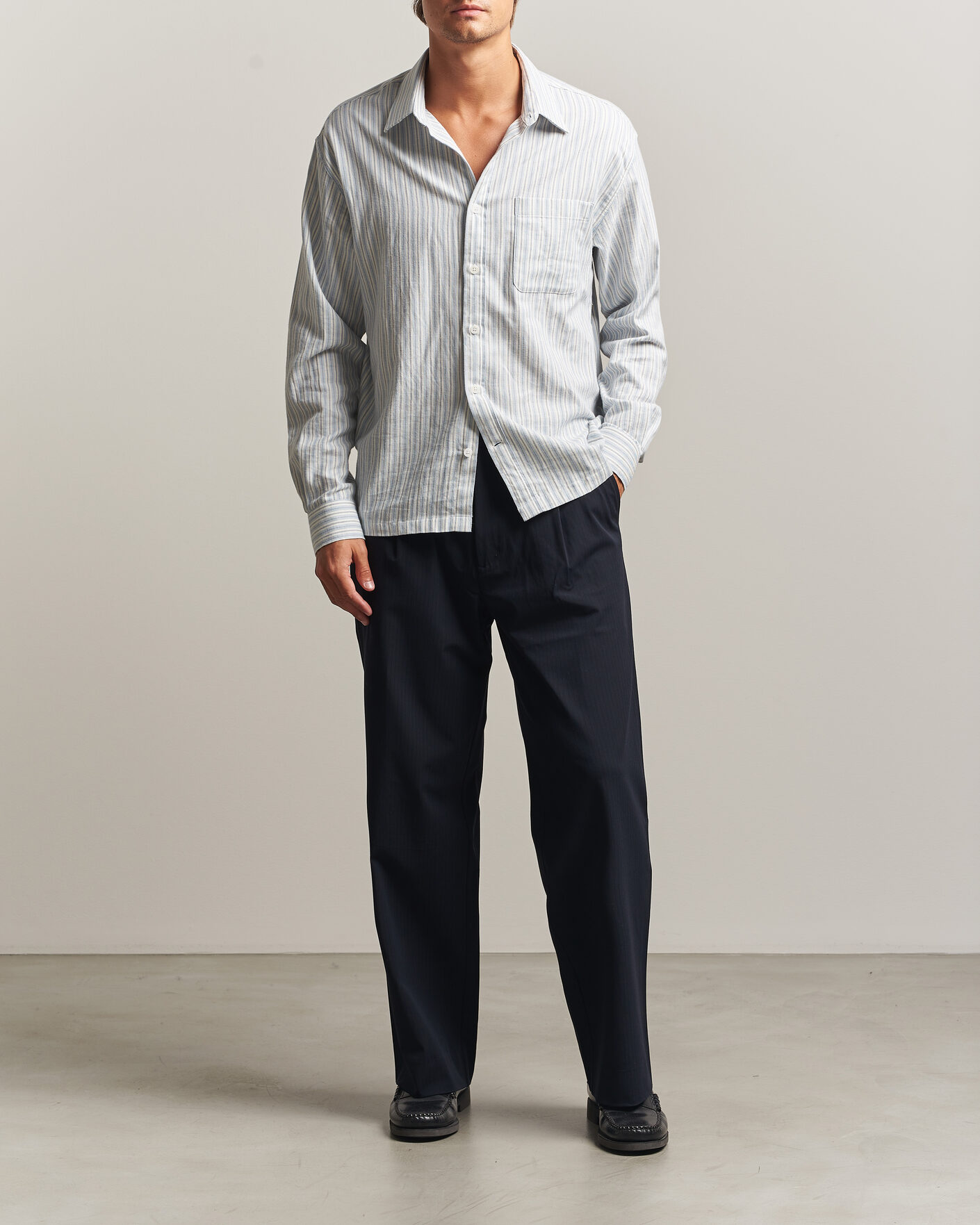 Mies | Housut | Samsøe Samsøe | Valentin Pleated Trousers Salute Navy