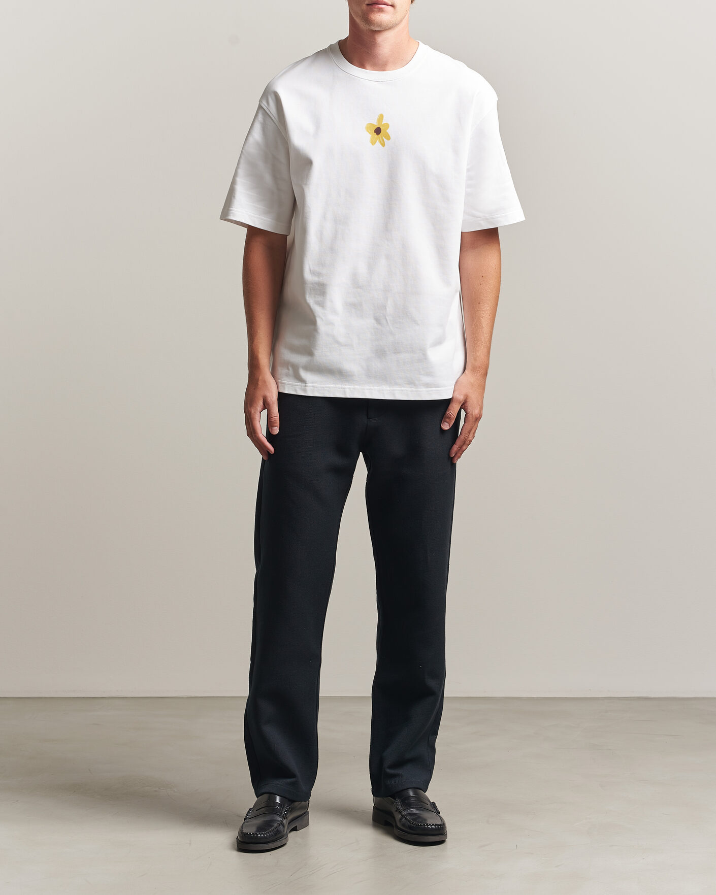 Mies | Housut | Samsøe Samsøe | Jabari Brushed Cotton Drawstring Trousers Dark Grey Melange