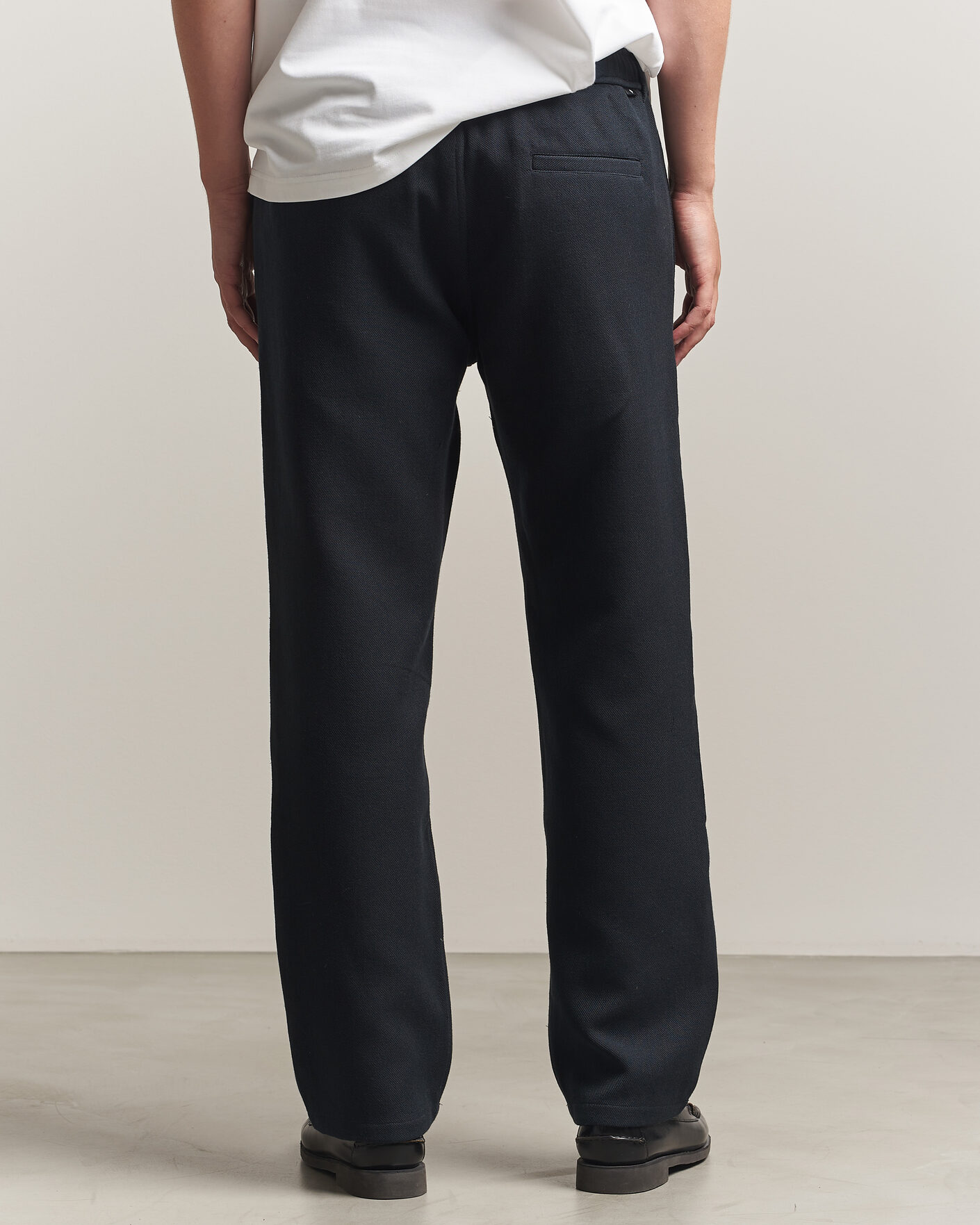 Mies | Housut | Samsøe Samsøe | Jabari Brushed Cotton Drawstring Trousers Dark Grey Melange