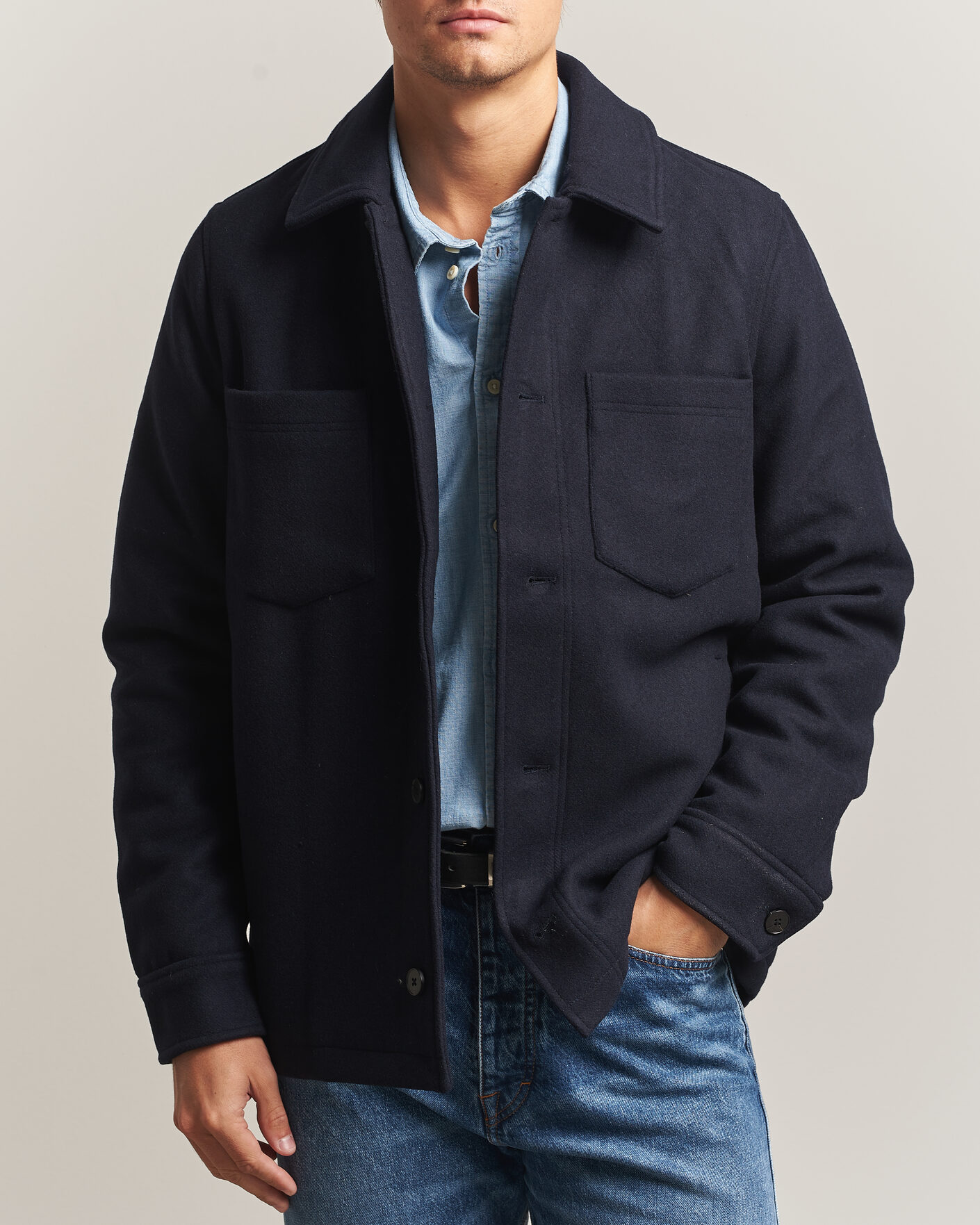 Mies | Takit | Samsøe Samsøe | Pally Padded Shirt Jacket Salute Navy
