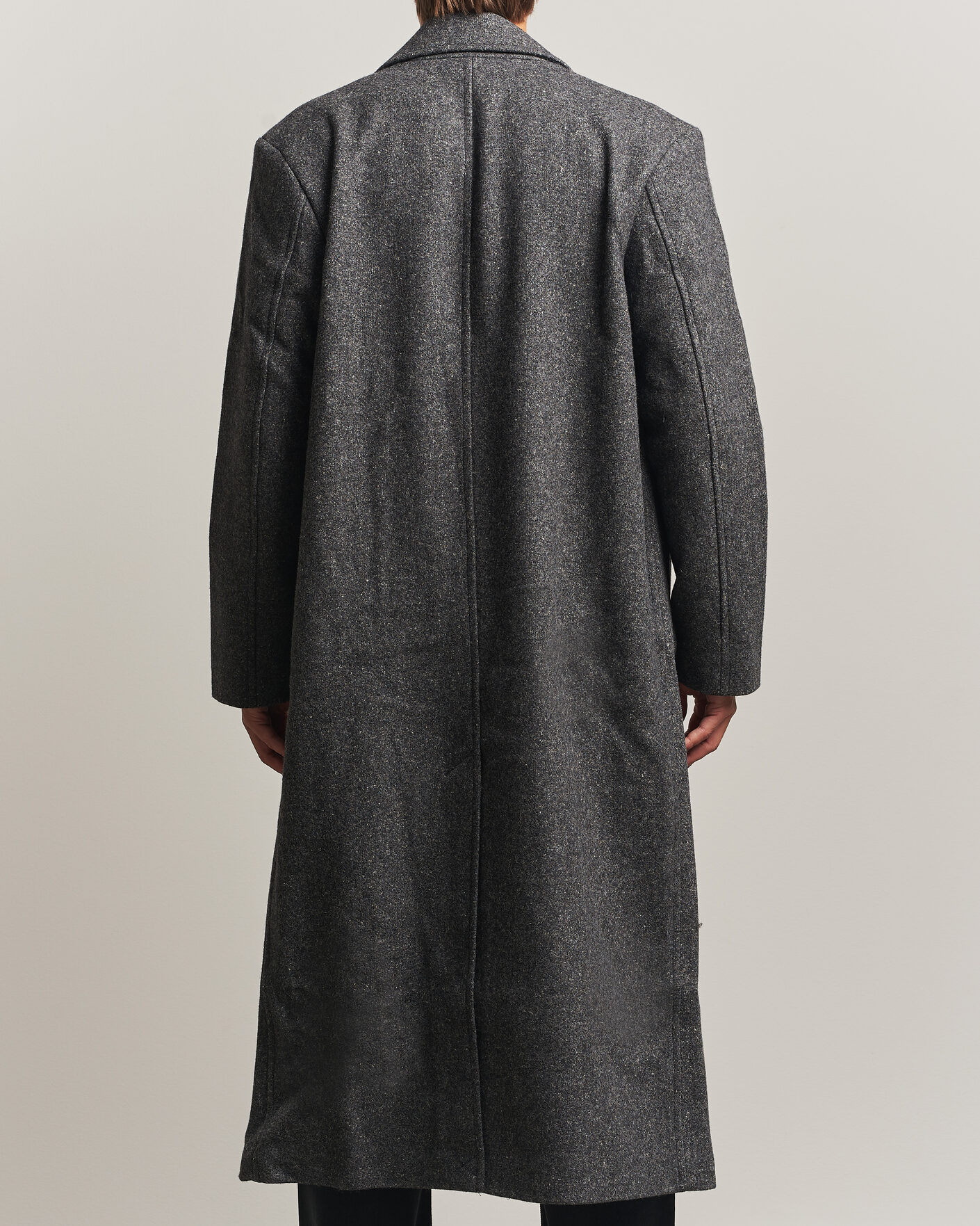 Mies | Takit | Samsøe Samsøe | Vince Wool Double Breasted Coat Dark Grey Melange