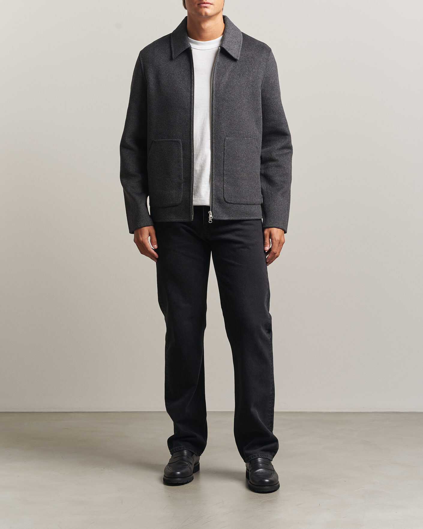 Mies | Takit | Samsøe Samsøe | Paulo Wool Shirt Jacket Dark Grey Melange
