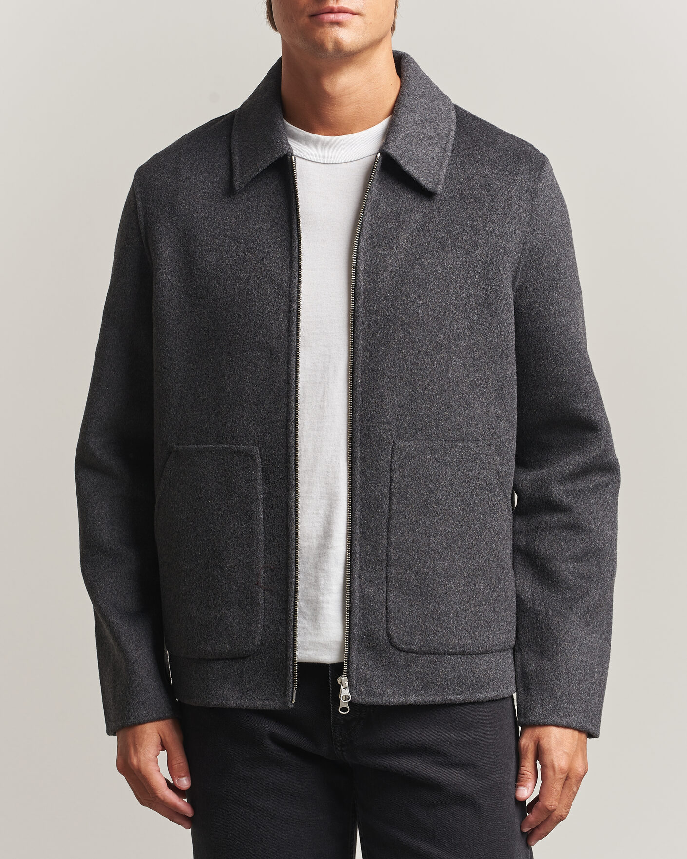 Mies | Takit | Samsøe Samsøe | Paulo Wool Shirt Jacket Dark Grey Melange