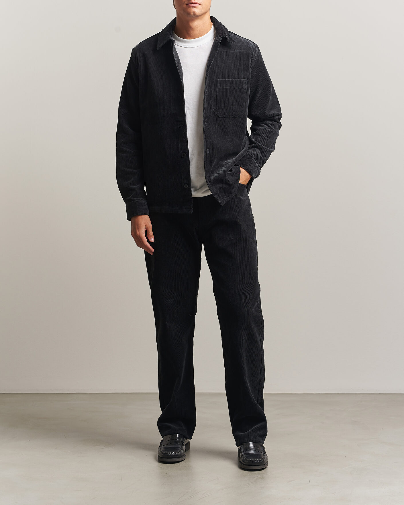 Mies | Kauluspaidat | Samsøe Samsøe | Damon Corduroy Overshirt Black