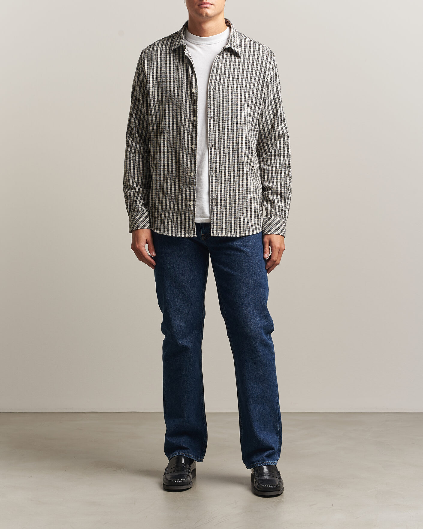 Mies | Kauluspaidat | Samsøe Samsøe | Ryan Brushed Cotton Checked Shirt Brown