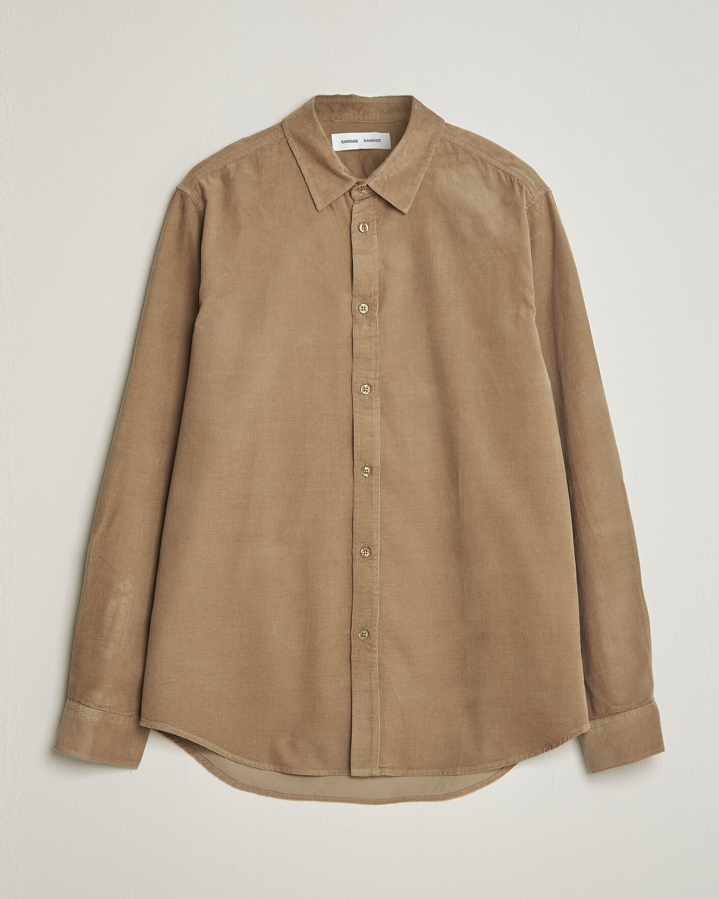 Mies | Kauluspaidat | Samsøe Samsøe | Liam Baby Cord Shirt Lead Gray