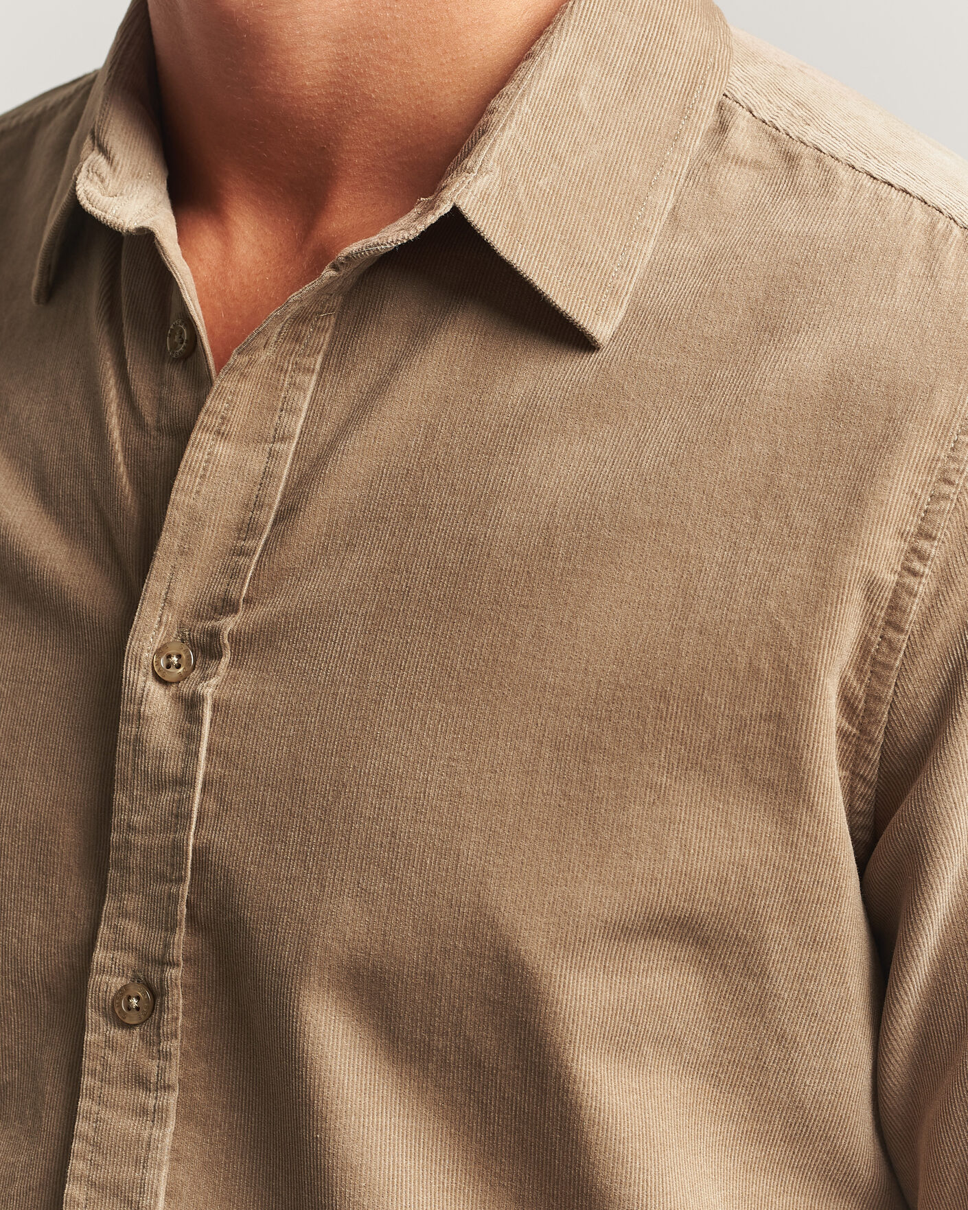 Mies | Kauluspaidat | Samsøe Samsøe | Liam Baby Cord Shirt Lead Gray