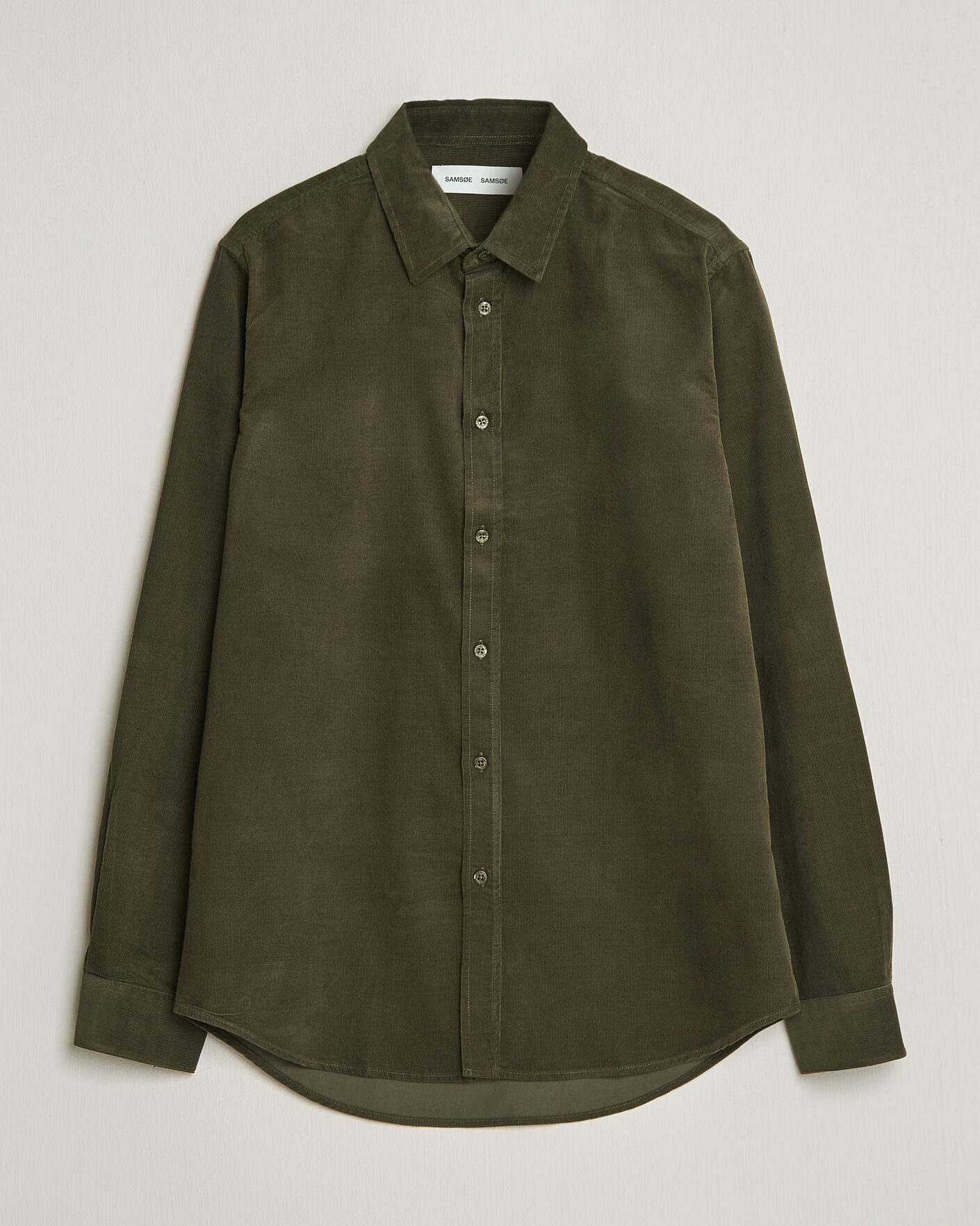 Mies | Kauluspaidat | Samsøe Samsøe | Liam Baby Cord Shirt Forest Night