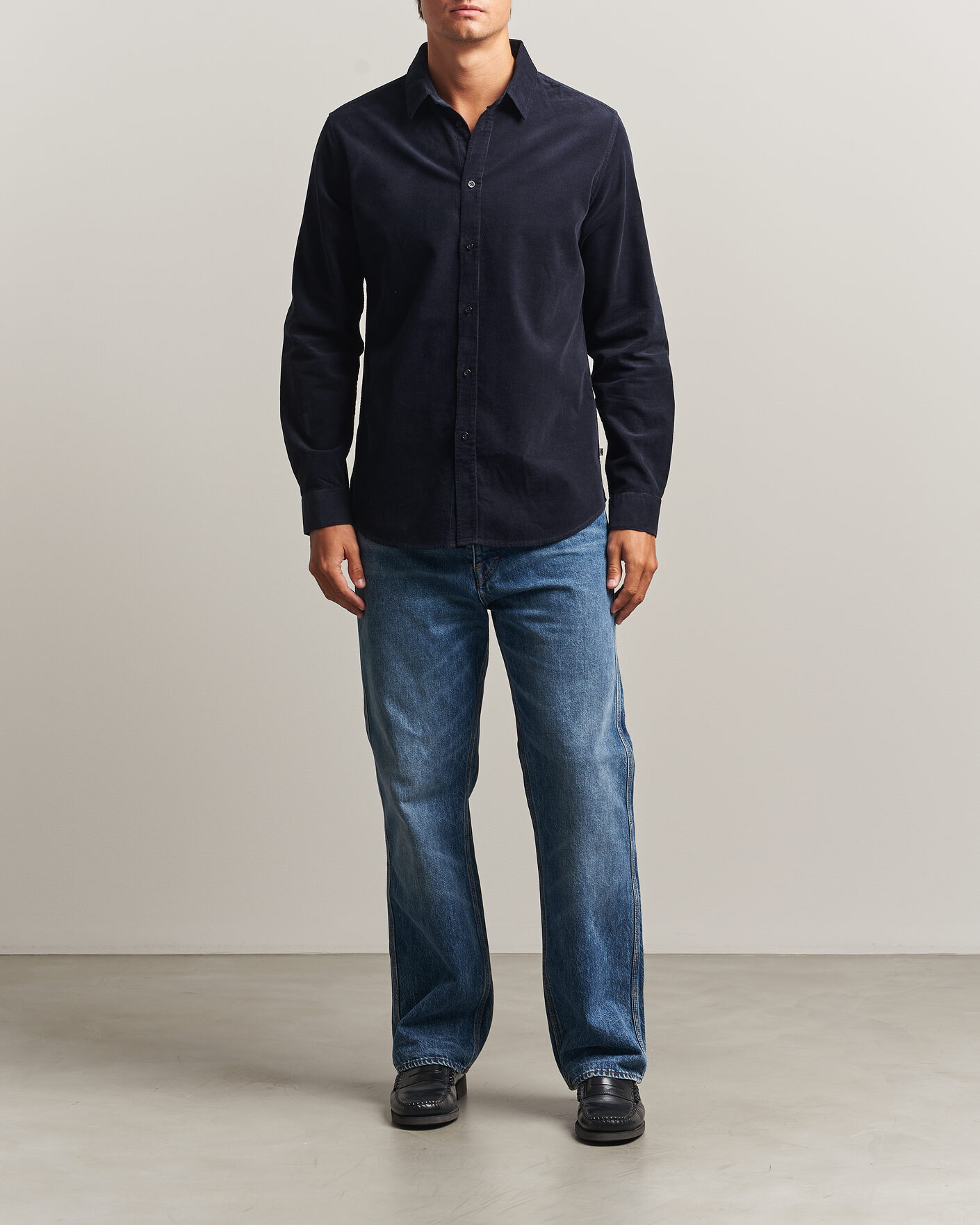 Mies | Kauluspaidat | Samsøe Samsøe | Liam Baby Cord Shirt Salute Navy