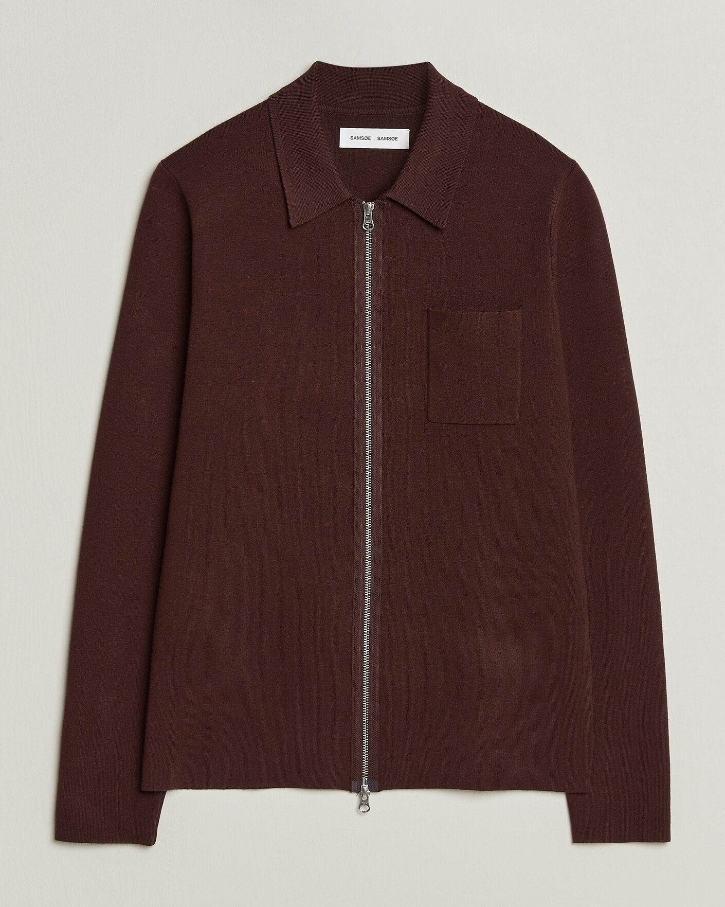 Mies | Puserot | Samsøe Samsøe | Guna Full Zip Bitter Chocolate
