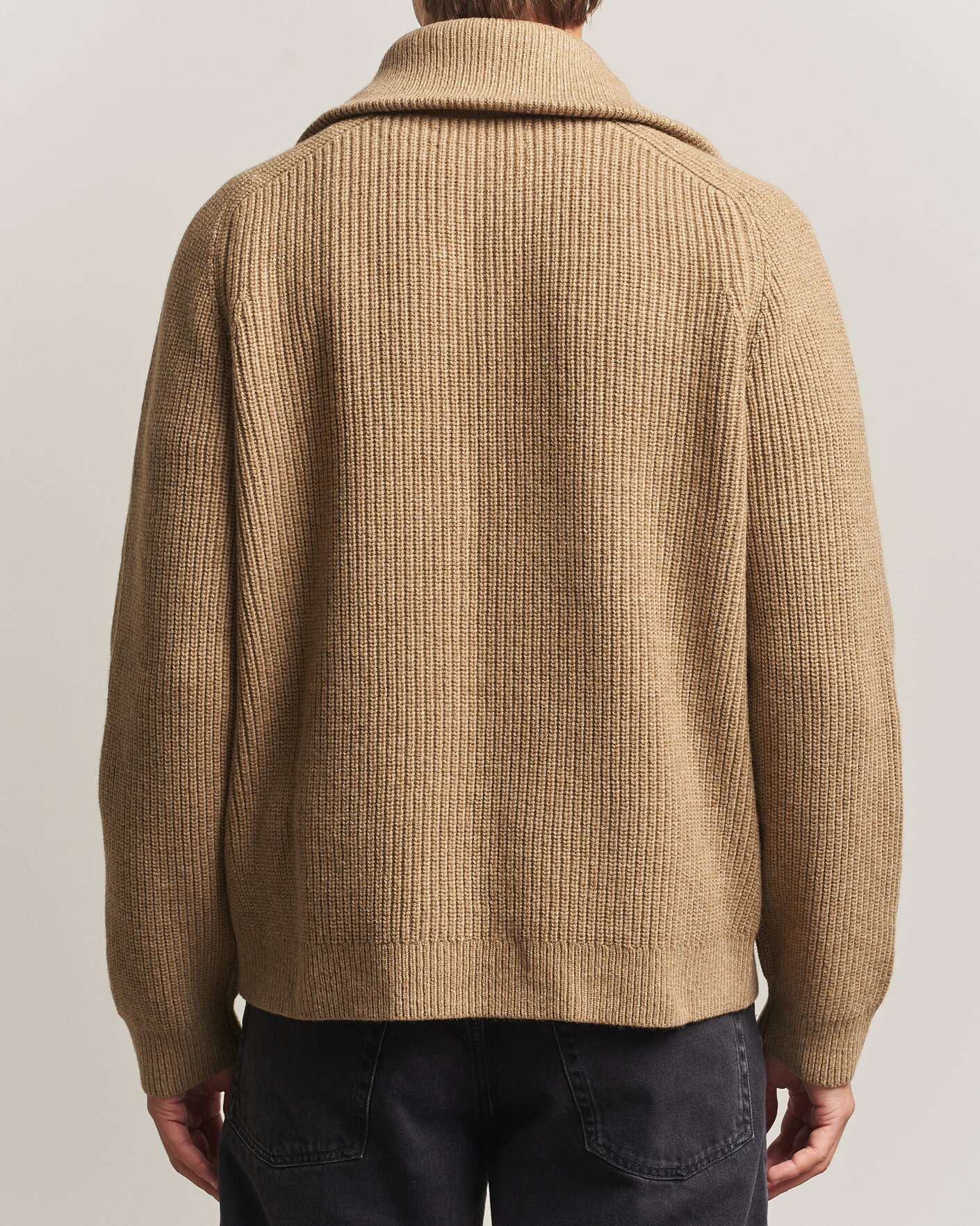 Mies | Puserot | Samsøe Samsøe | Rick Wool Heavy Knitted Half Zip Lead Gray