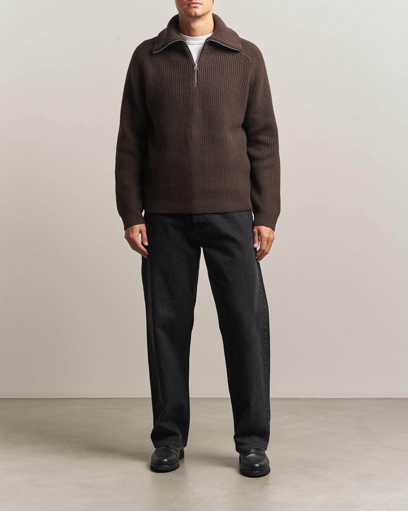 Mies | Puserot | Samsøe Samsøe | Rick Wool Heavy Knitted Half Zip Delicioso