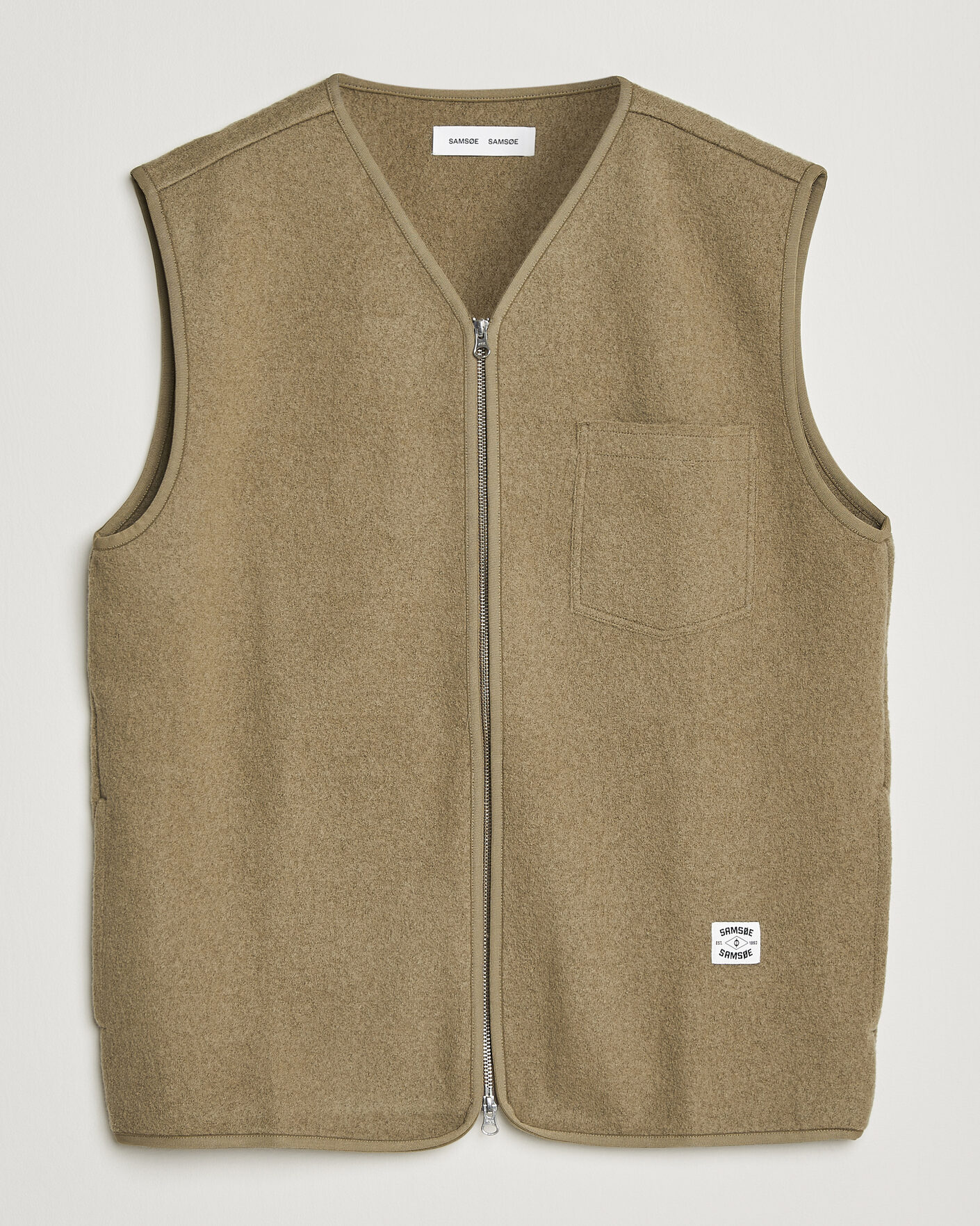 Mies | Puserot | Samsøe Samsøe | Hannes Boiled Wool Vest Lead Gray