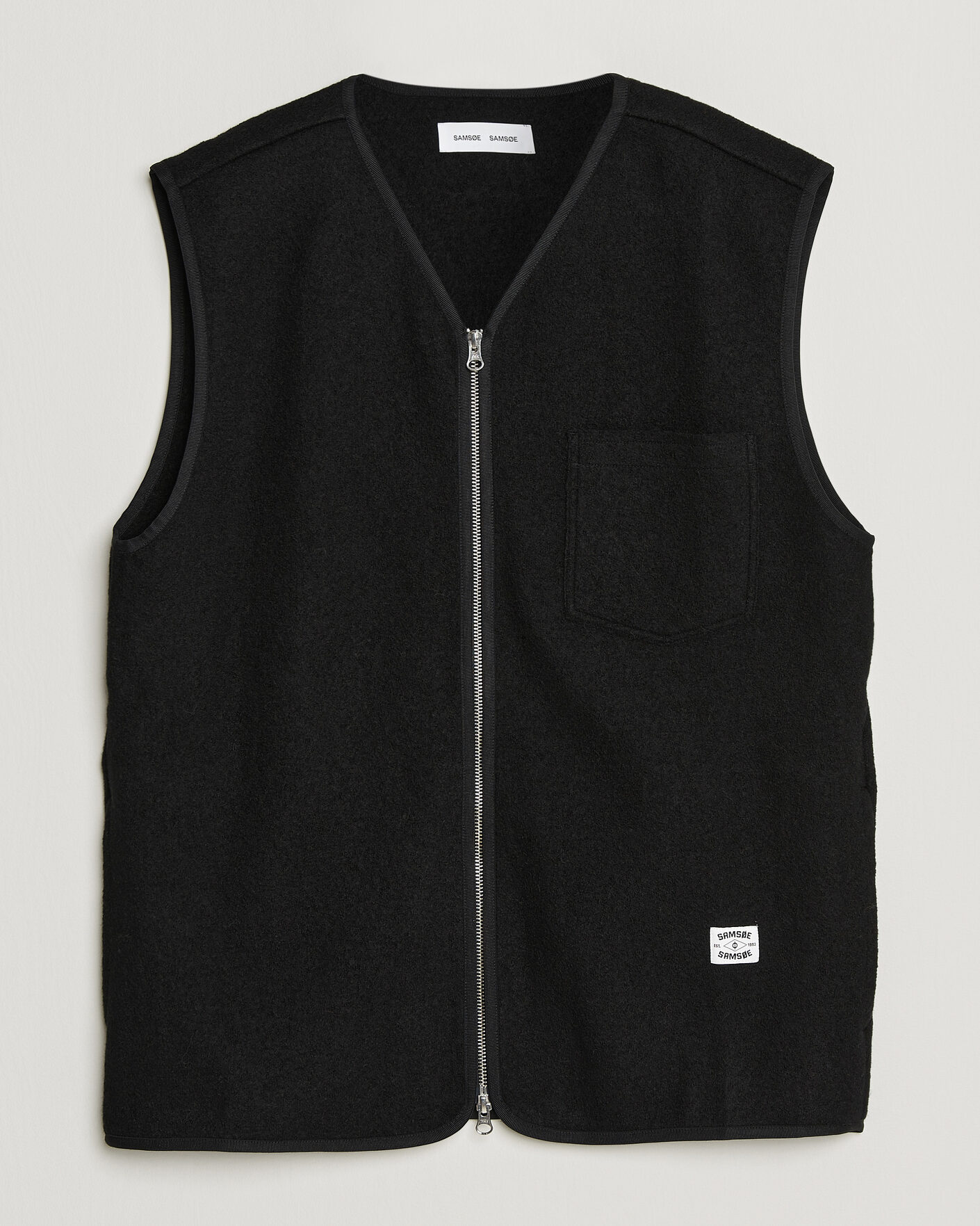 Mies | Puserot | Samsøe Samsøe | Hannes Boiled Wool Vest Black