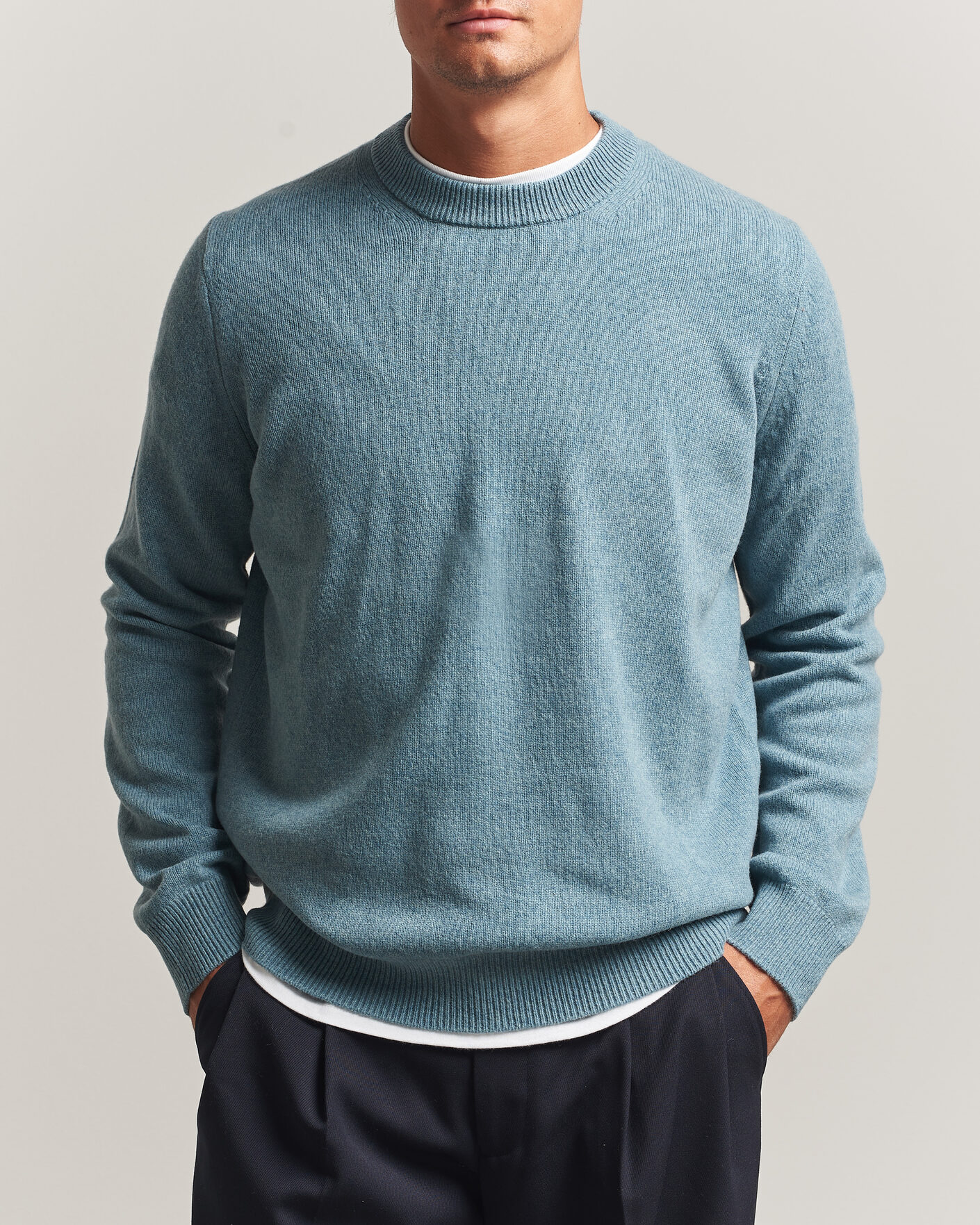 Mies | Puserot | Samsøe Samsøe | Isak Knitted Crew Neck Stormy Sea