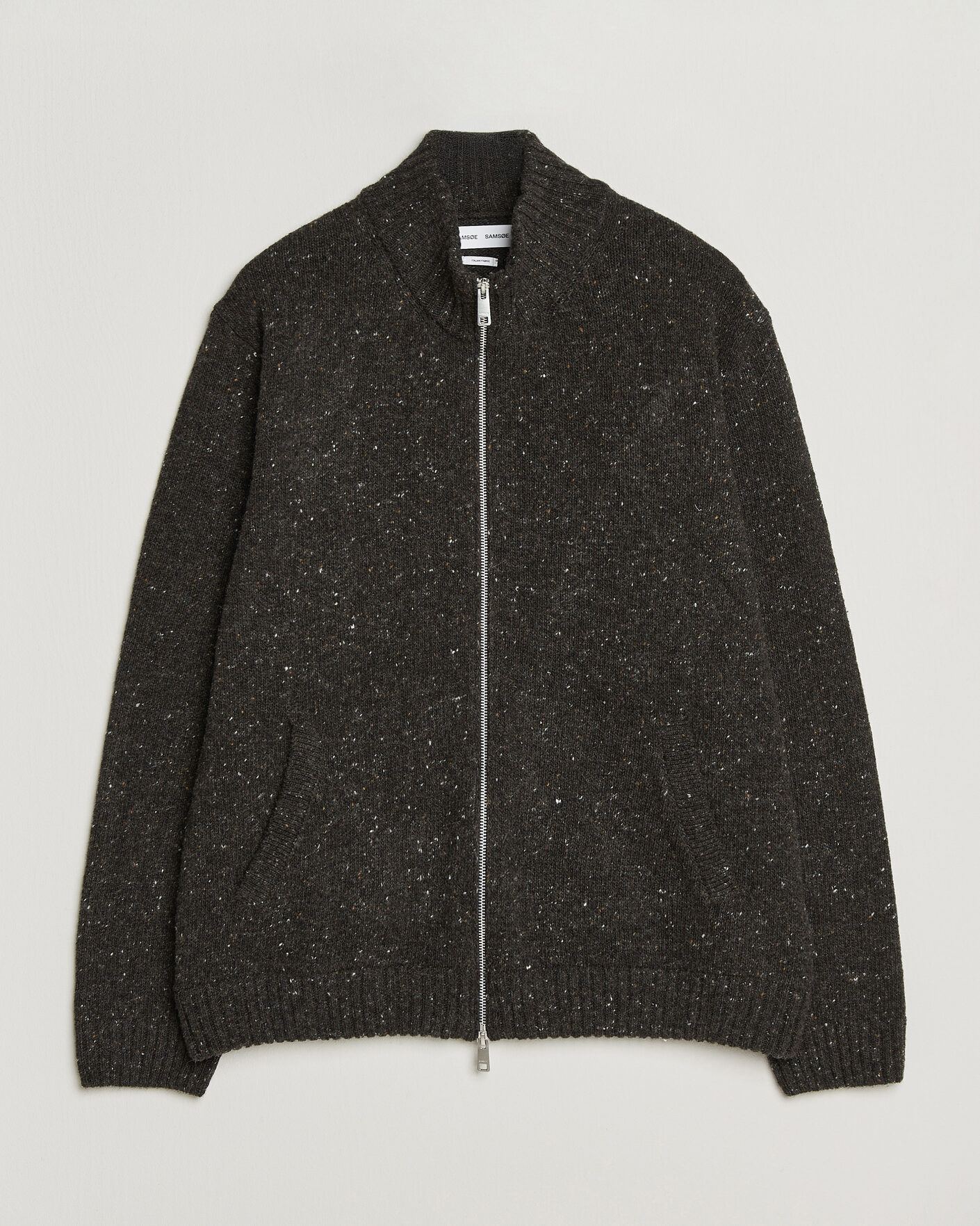 Mies | Puserot | Samsøe Samsøe | Nate Donegal Wool Knitted Full Zip Delicioso