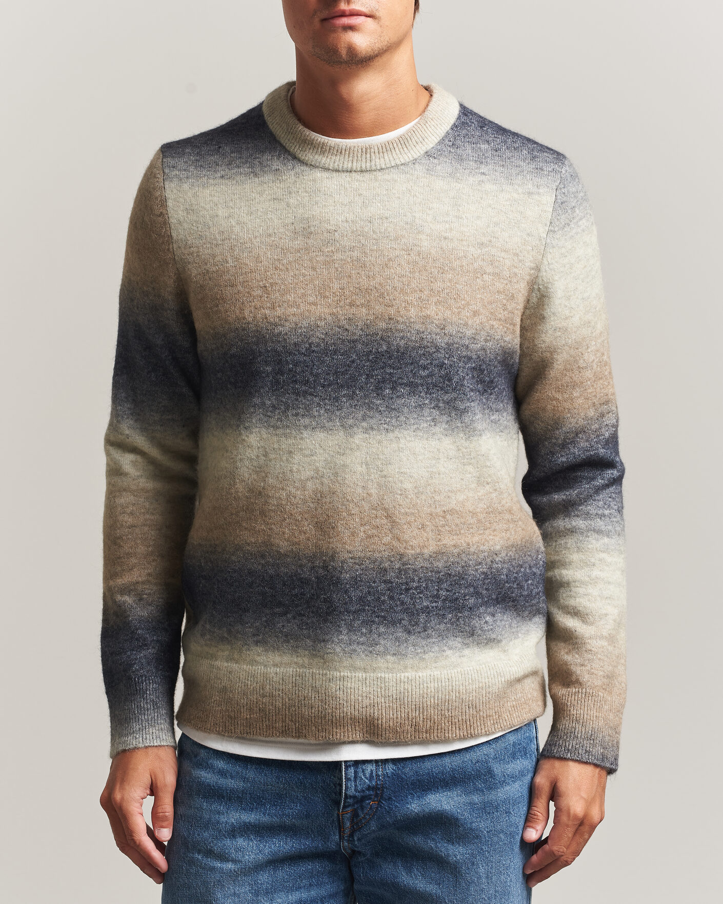 Mies | Puserot | Samsøe Samsøe | Aiden Wool/Alpaca Knitted Striped Sweater Multi