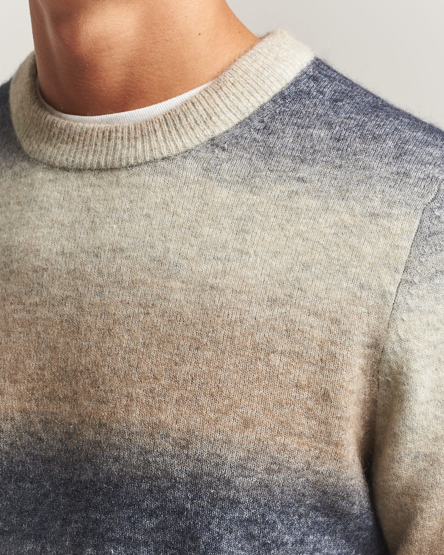 Mies | Puserot | Samsøe Samsøe | Aiden Wool/Alpaca Knitted Striped Sweater Multi