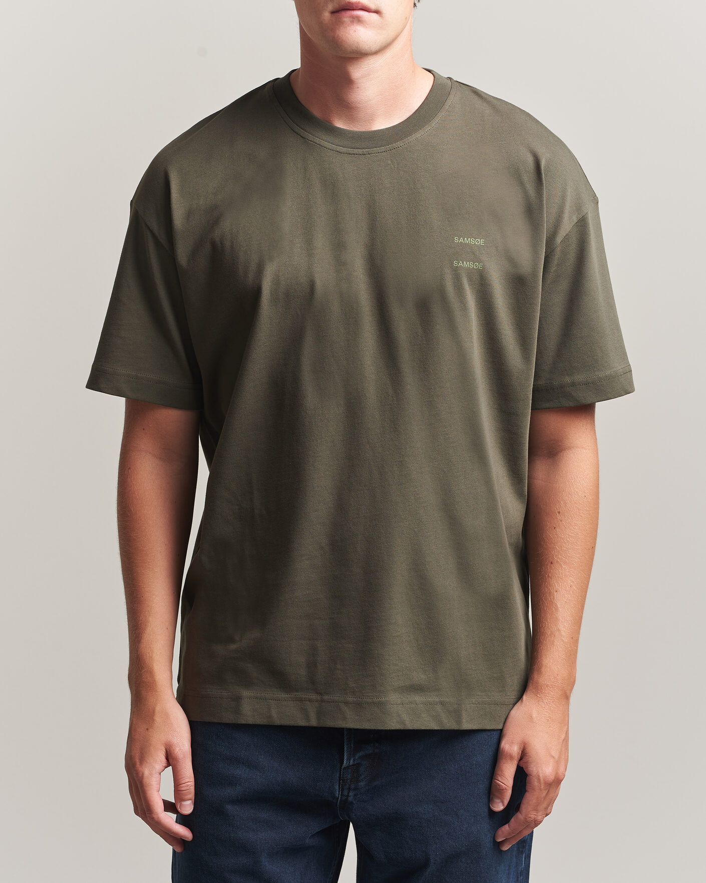 Mies | T-paidat | Samsøe Samsøe | Joel Organic Cotton T-Shirt Forest Night
