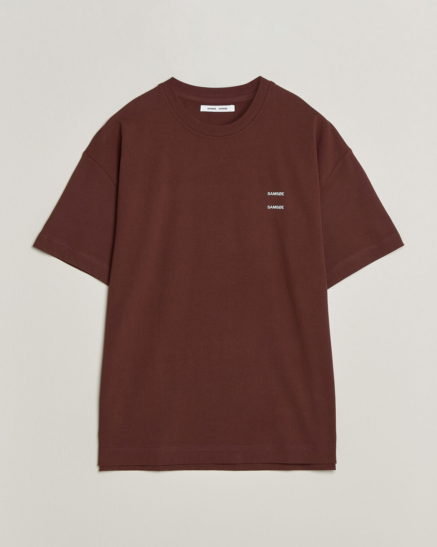 Mies | T-paidat | Samsøe Samsøe | Joel Organic Cotton T-Shirt Bitter Chocolate