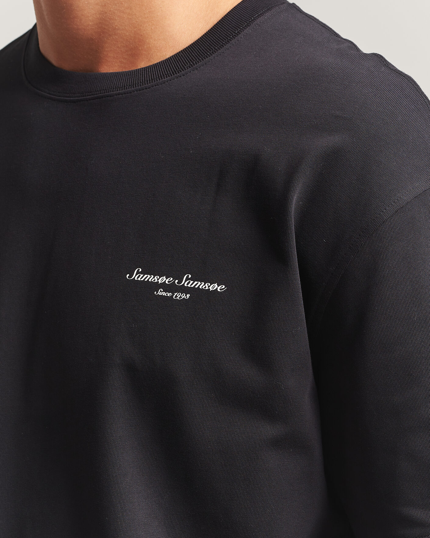 Mies | T-paidat | Samsøe Samsøe | Uni Printed Crew Neck T-Shirt Black Building