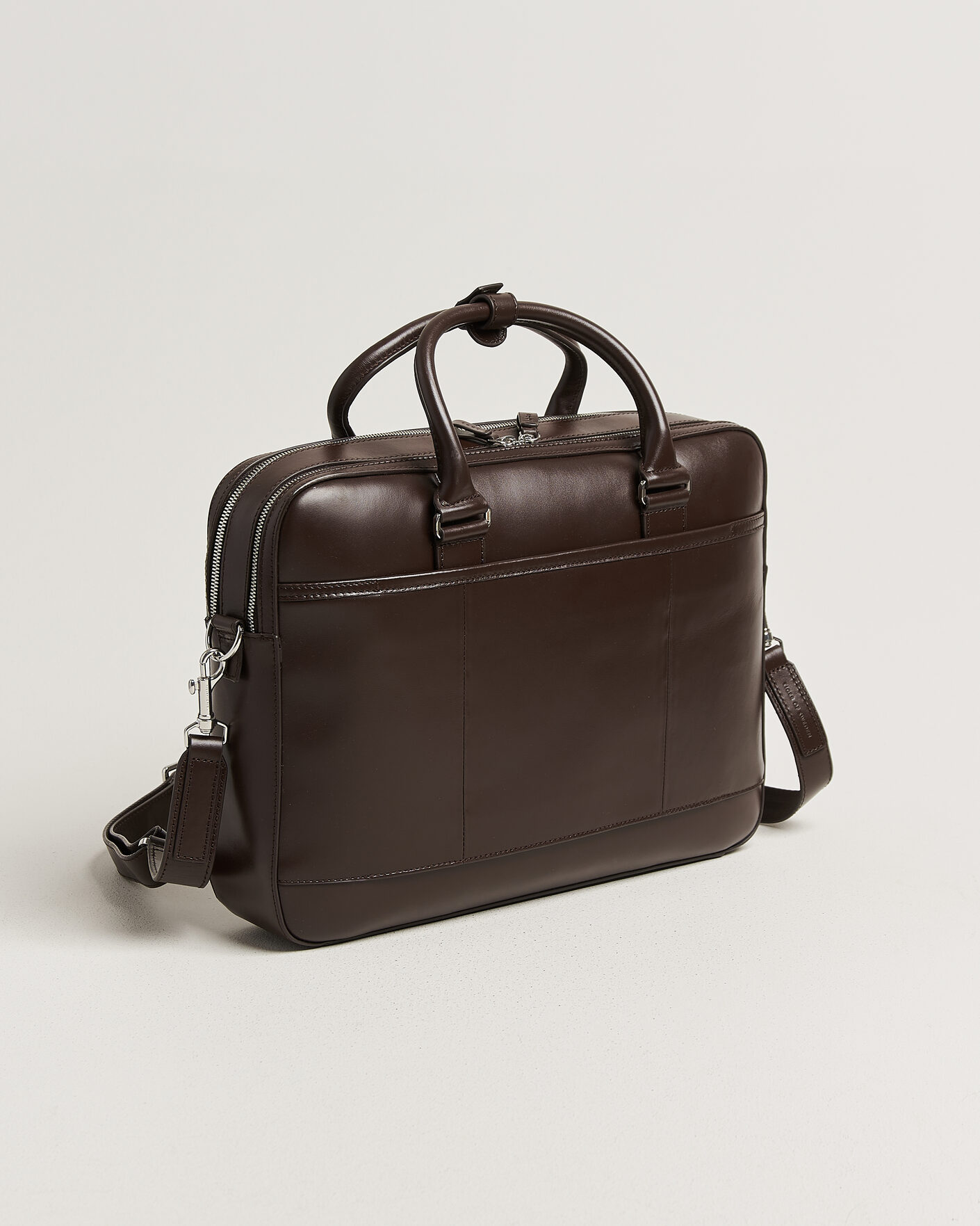 Mies | Laukut | Tiger of Sweden | Burin Smooth Leather Briefcase Dark Brown