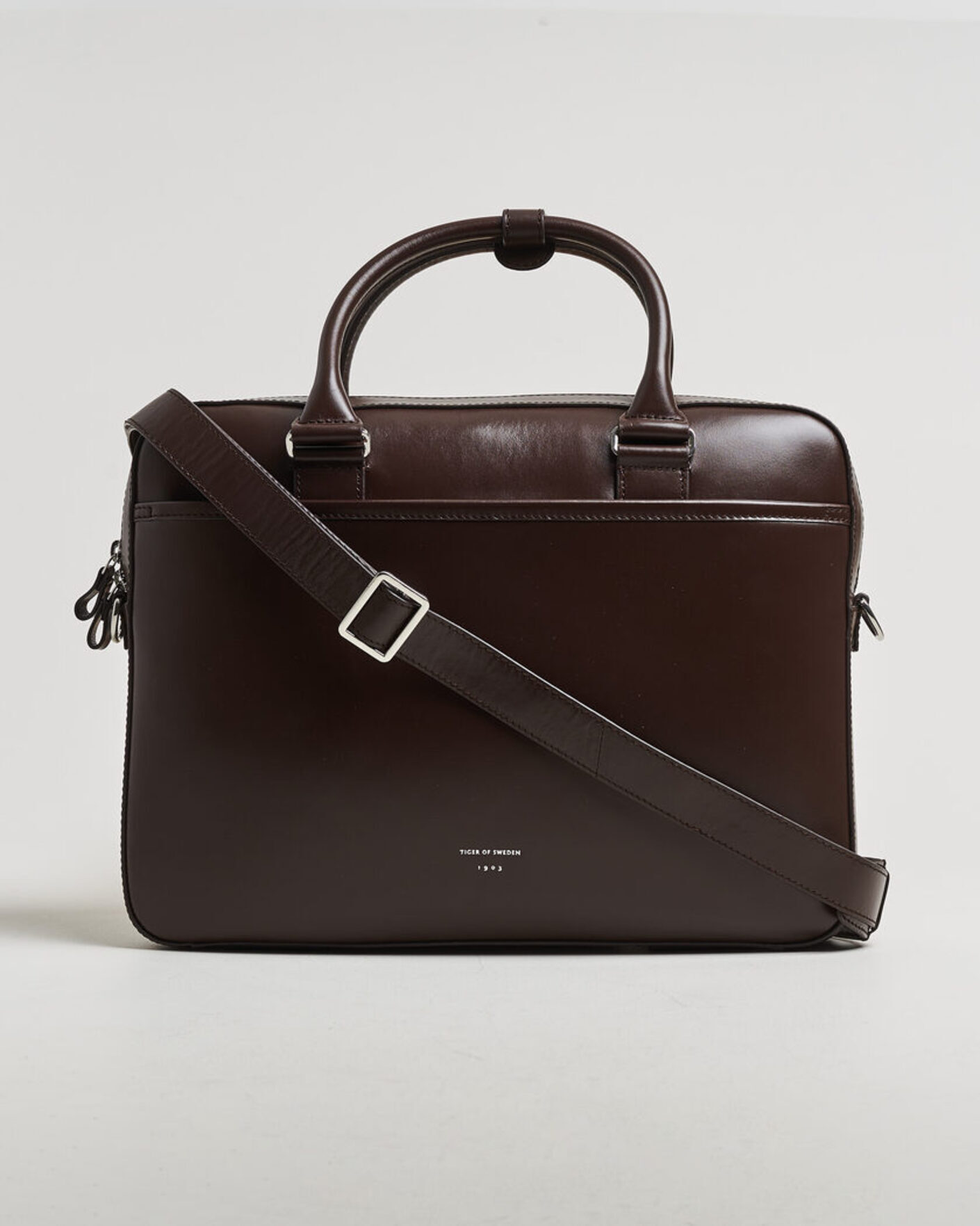 Mies | Laukut | Tiger of Sweden | Bosun Smooth Leather Briefcase Dark Brown