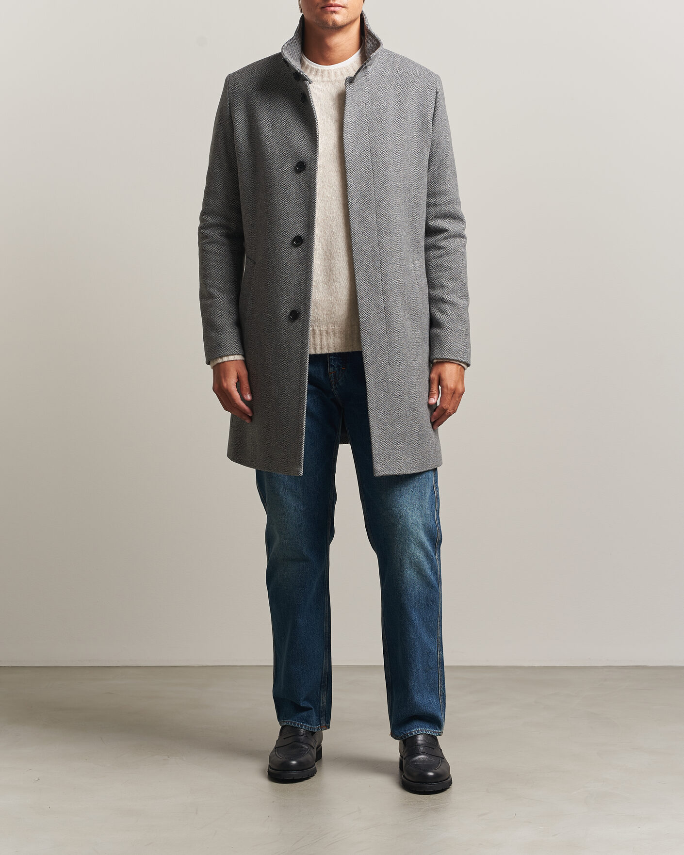 Mies | Takit | Tiger of Sweden | Aleric Wool Herringbone Coat Fogy
