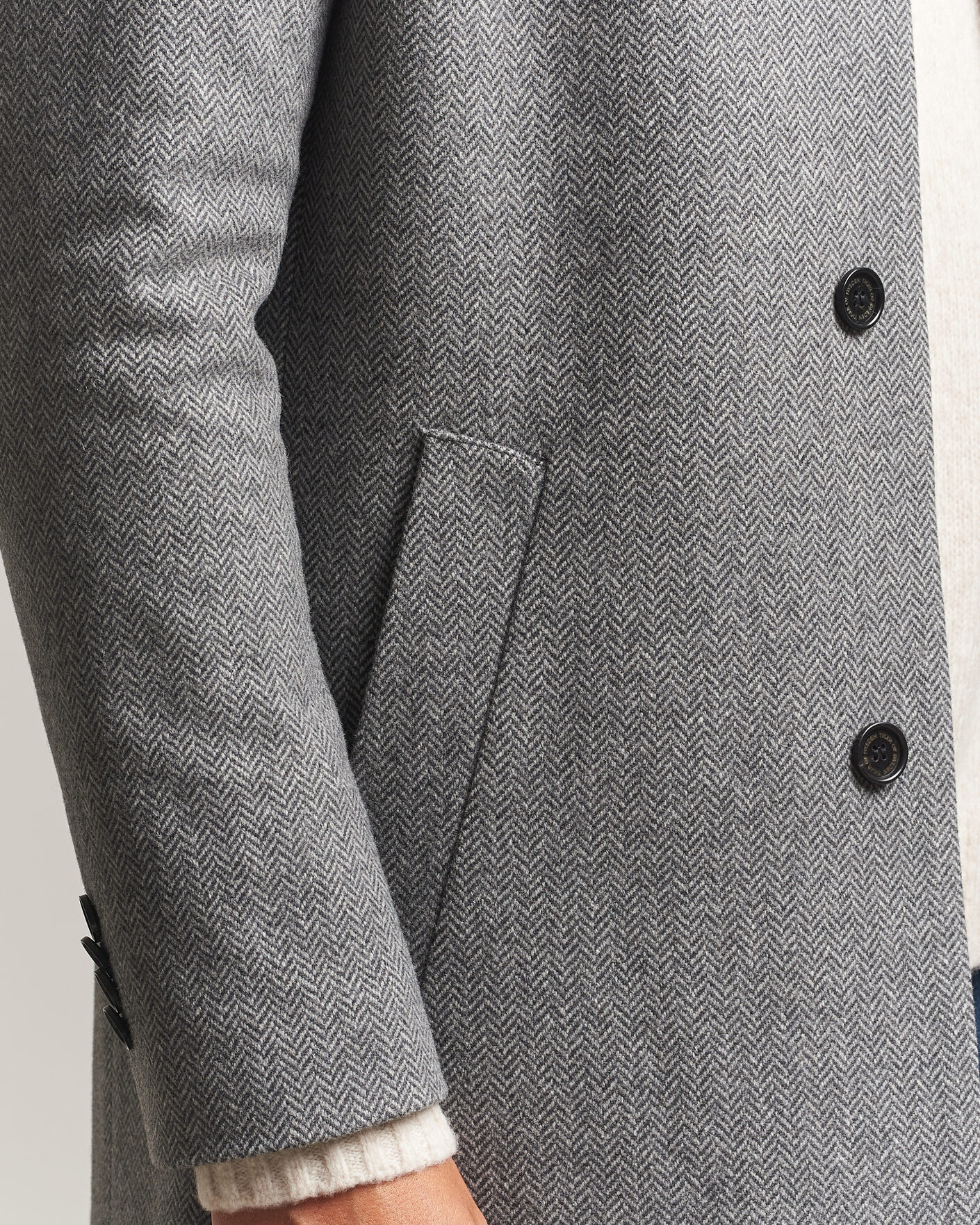Mies | Takit | Tiger of Sweden | Aleric Wool Herringbone Coat Fogy