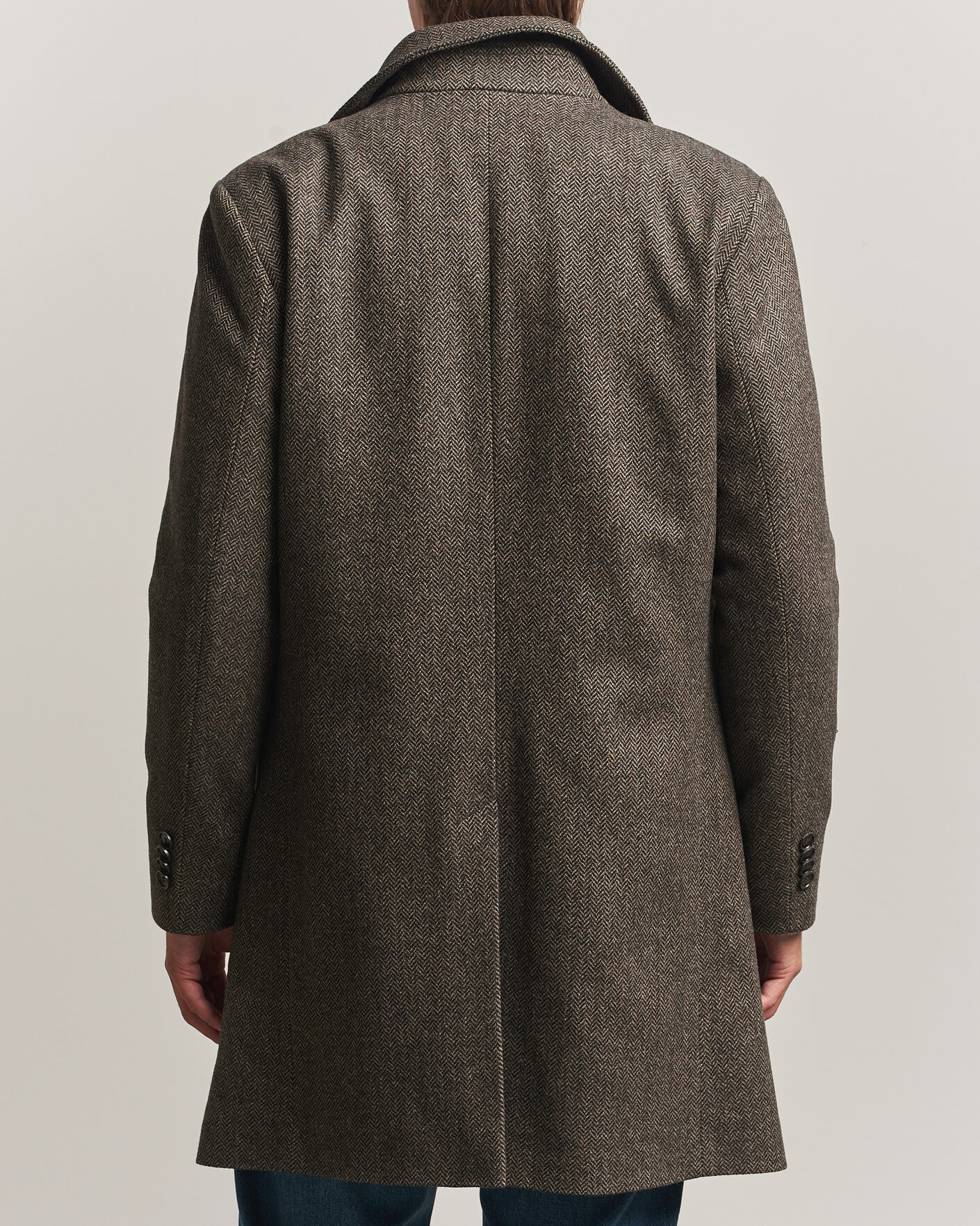 Mies | Takit | Tiger of Sweden | Aleric Wool Herringbone Coat Brown