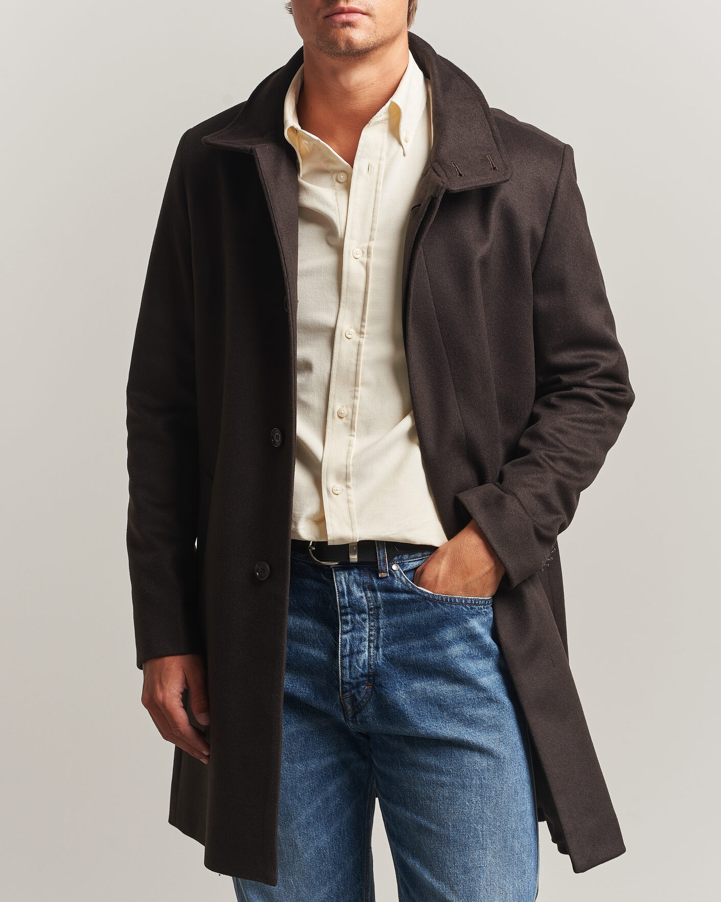 Mies | Takit | Tiger of Sweden | Aleric Wool/Cashmere Coat Espresso
