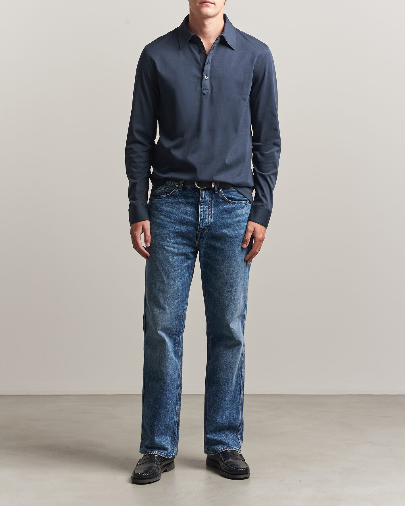 Mies | Pikeet | Tiger of Sweden | Tanner Mercerized Cotton Polo Light Ink