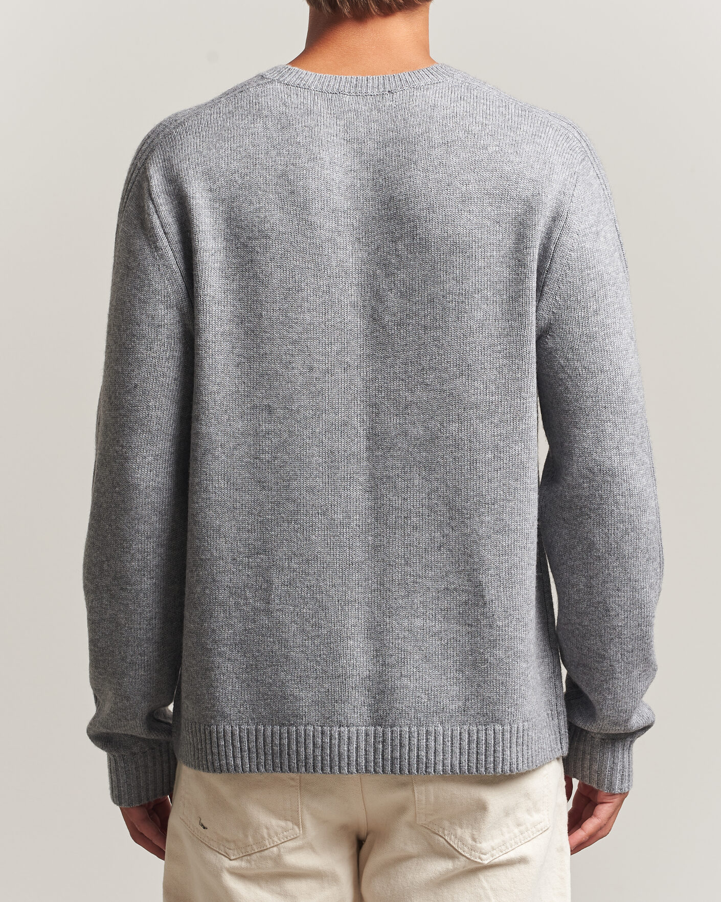 Mies | Puserot | Tiger of Sweden | Wilfred Wool/Cashmere Sweater Light Grey Melange