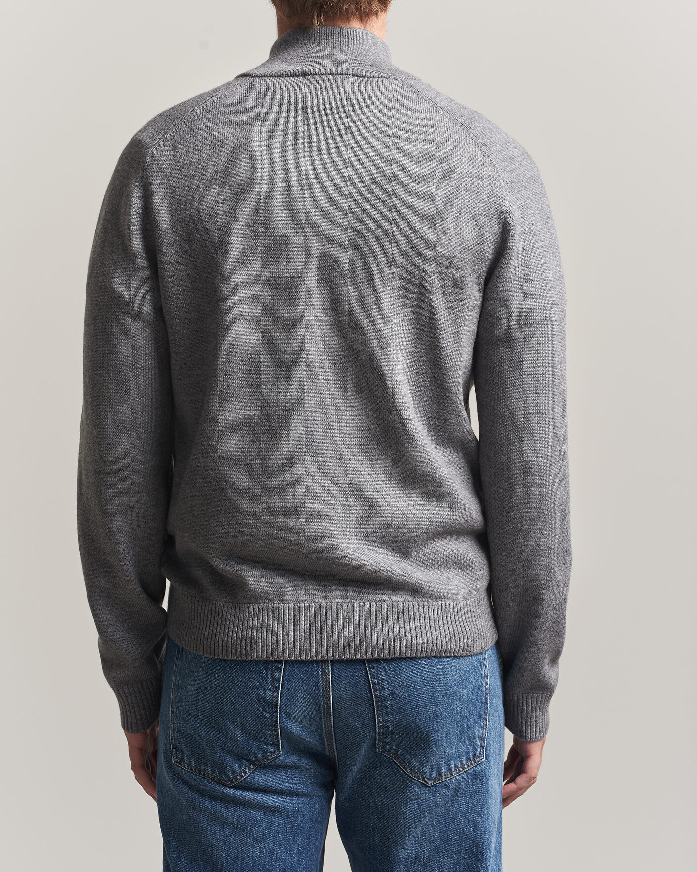 Mies | Puserot | Tiger of Sweden | Cassian Wool Full Zip Concrete Melange