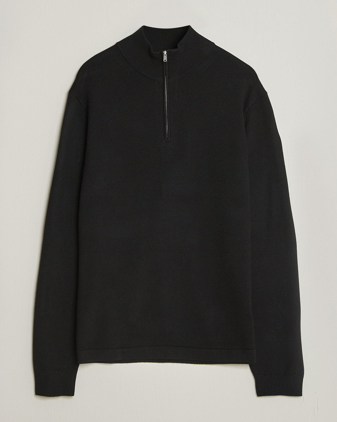 Mies | Puserot | Tiger of Sweden | Travis Wool Half Zip Black