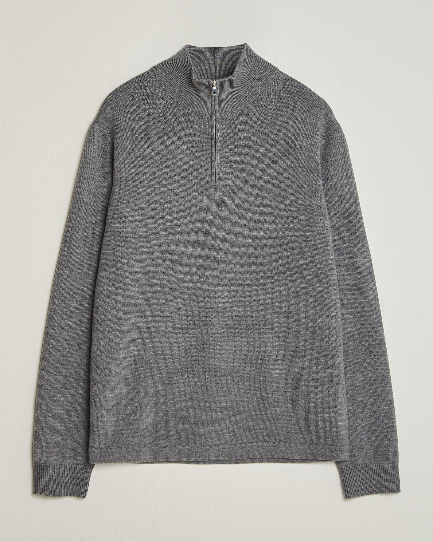 Mies | Puserot | Tiger of Sweden | Travis Wool Half Zip Concrete Melange