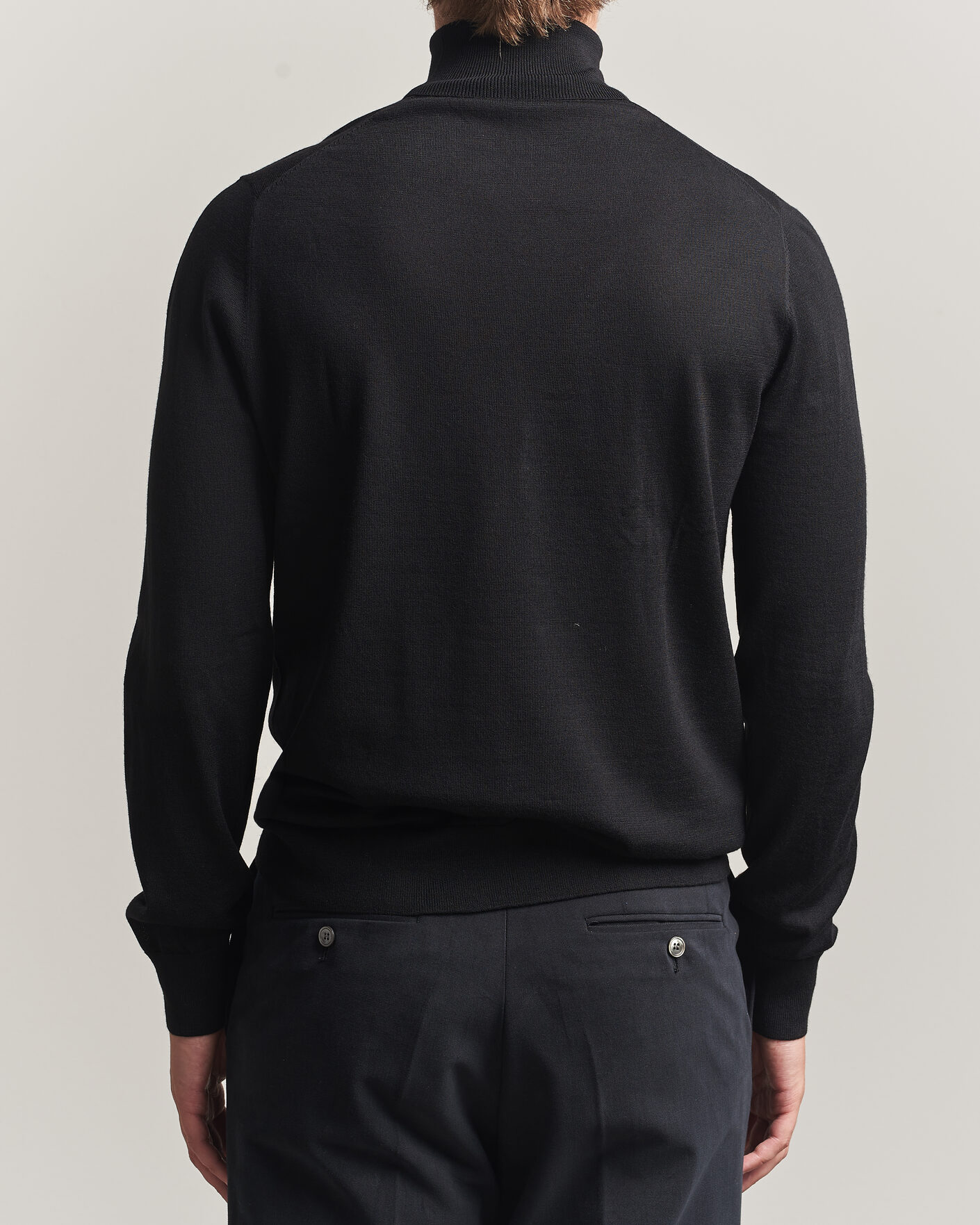 Mies | Puserot | Tiger of Sweden | Nevile Extra Fine Merino Polo Black