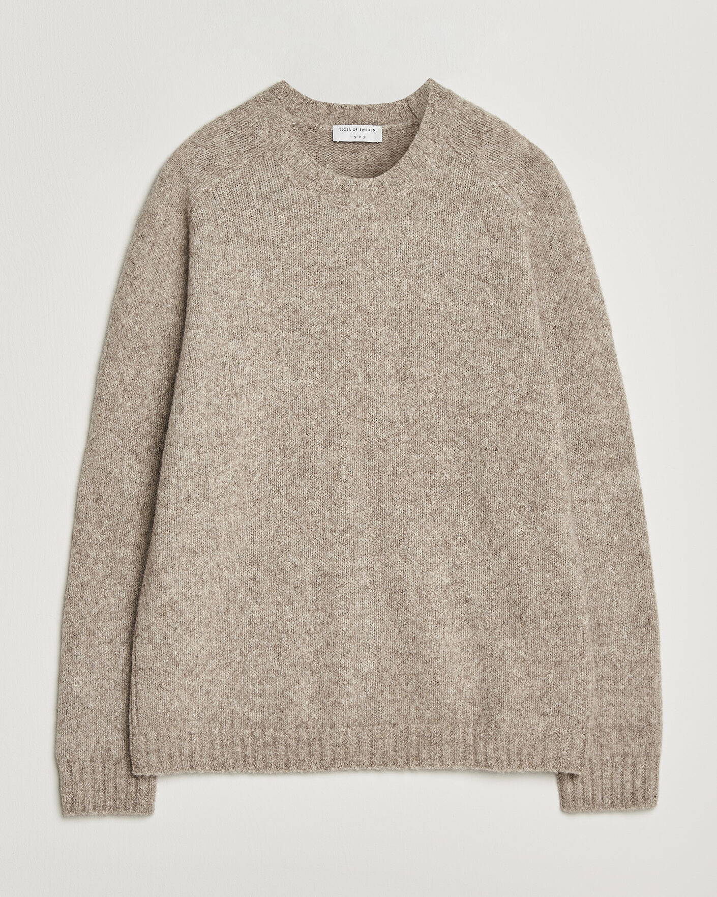 Mies | Puserot | Tiger of Sweden | Adryan Yak/Alpaca Knitted Sweater Stone Melange