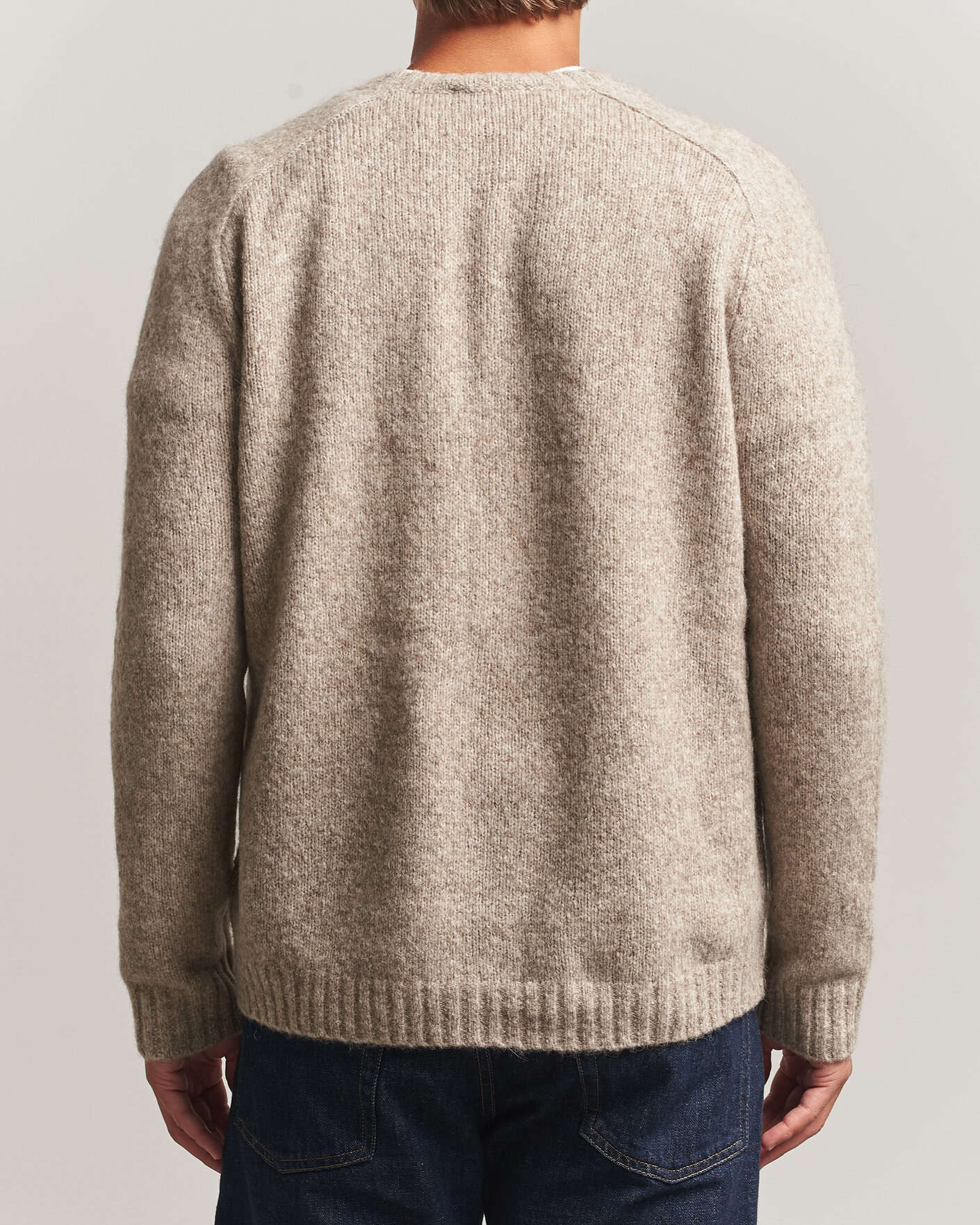 Mies | Puserot | Tiger of Sweden | Adryan Yak/Alpaca Knitted Sweater Stone Melange
